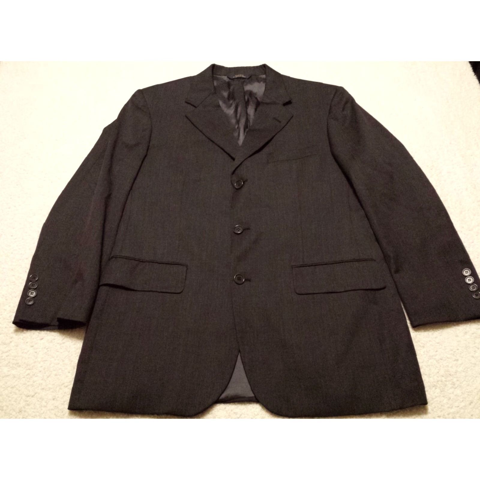 Brooks Brothers Brooks Brothers Blazer Mens 41R Long Gray Wool 3 Button Four-Button Sleeve Solid Front Casual Formal Coat Size US L / EU 52-54 / 3 - 3 Thumbnail