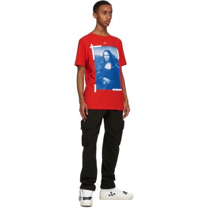 Off-White Red Mona Lisa Arrows T-Shirt Size XXS / US 00 / IT 34 - 4 Thumbnail