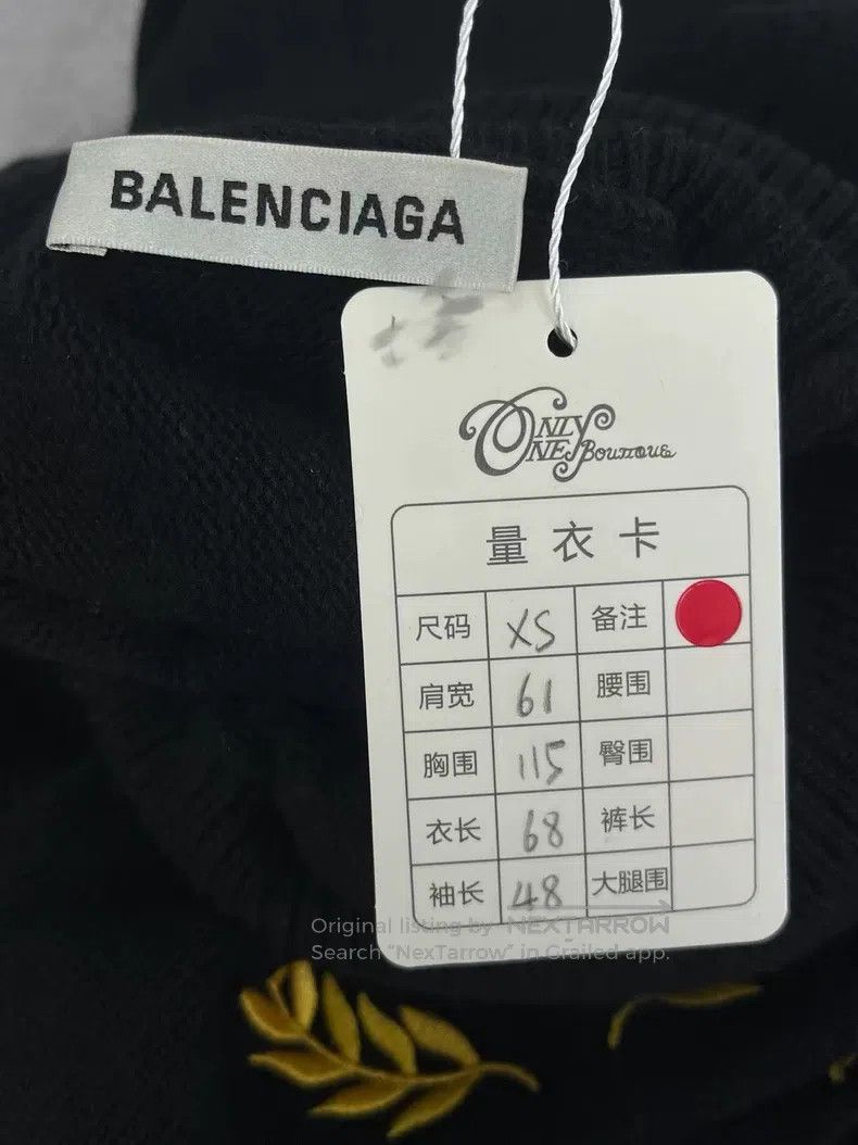 Balenciaga Balenciaga Black embroidered turtleneck sweater Size US XS / EU 42 / 0 - 4 Thumbnail