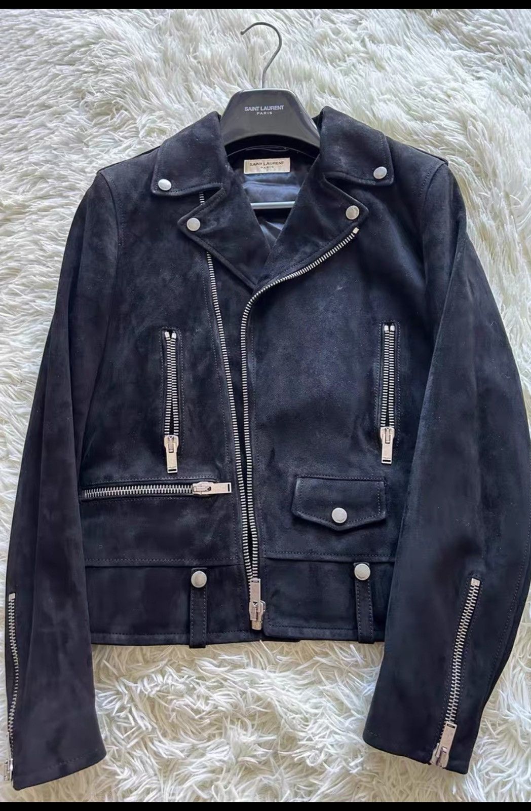 Saint Laurent Paris Saint Laurent FW17 Black Suede Lambskin LO1 Leather Jacket Size US S / EU 44-46 / 1 - 1 Thumbnail