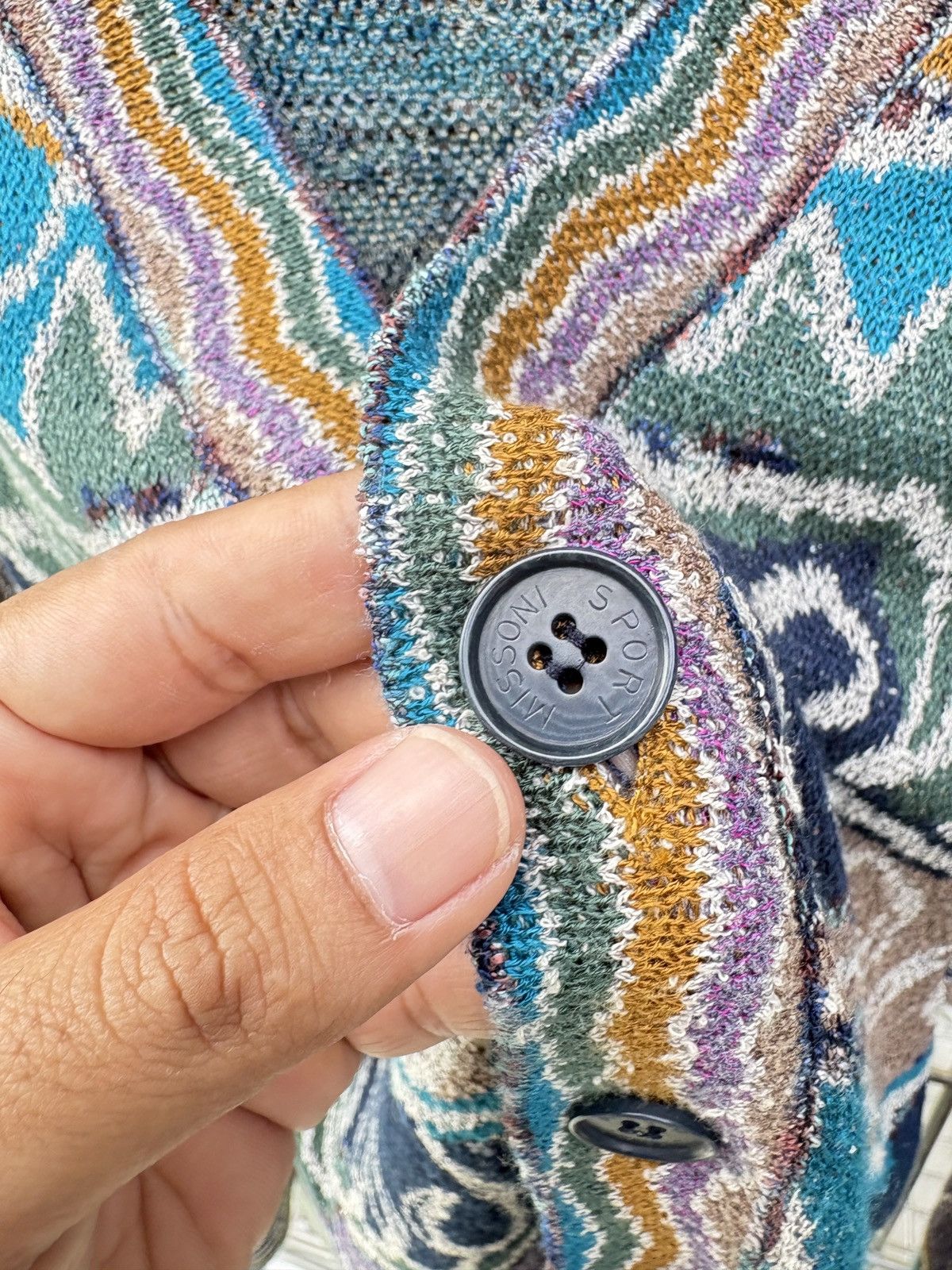 Missoni Missoni multicolor abstract knitted cardigan Size US M / EU 48-50 / 2 - 12 Thumbnail