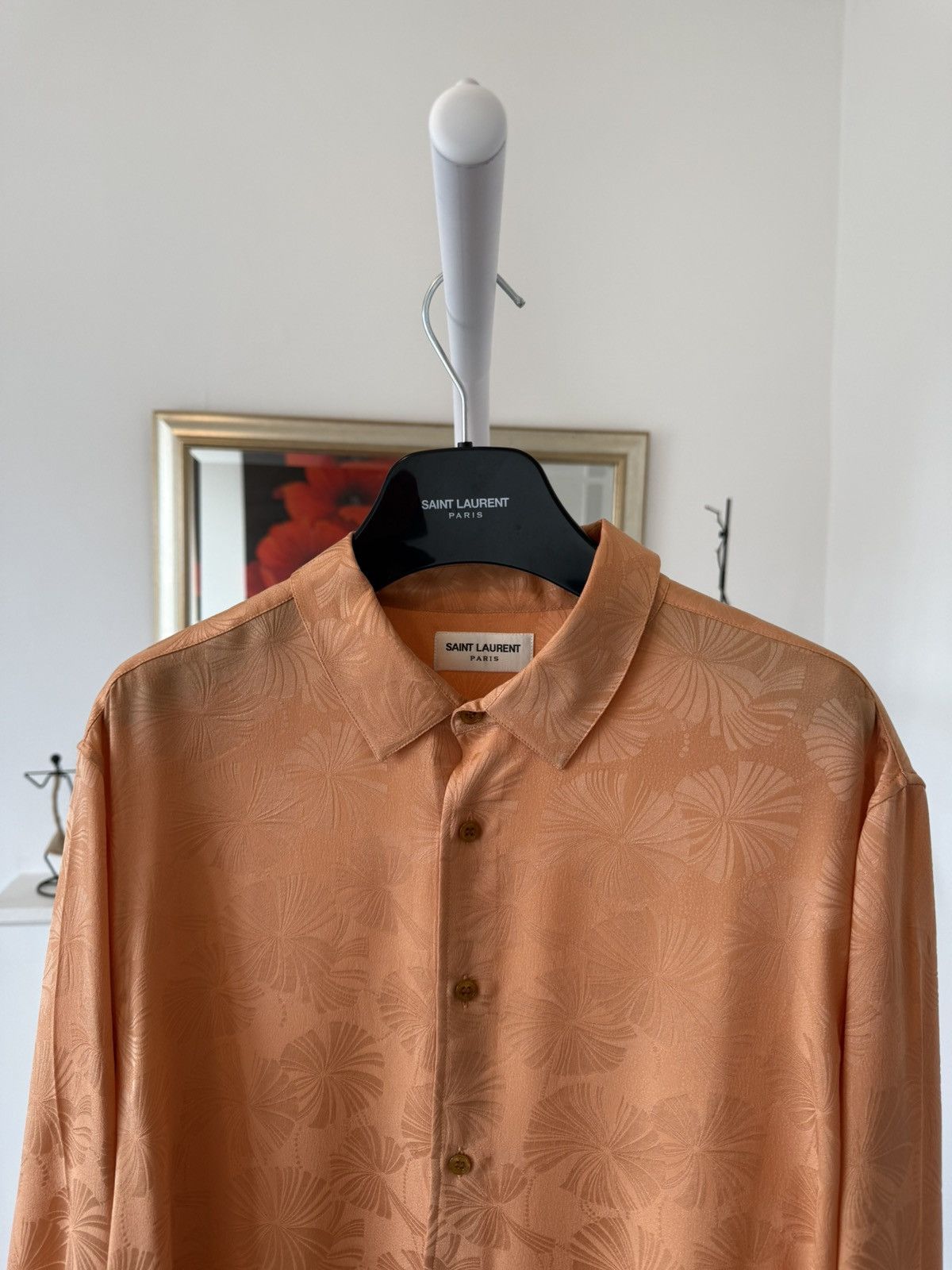 Saint Laurent Paris SS21 Saint Laurent Floral Hibiscus Silk Shirt Size US M / EU 48-50 / 2 - 9 Thumbnail