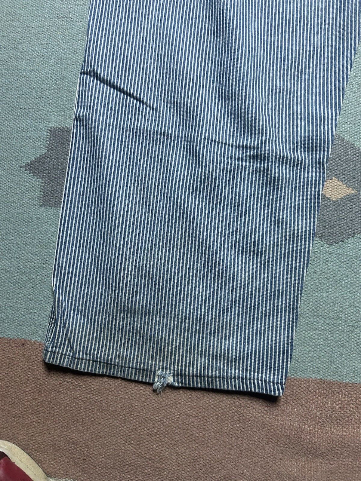 Vintage Vtg Oshkosh overalls hickory engineer stripe vestbak 50x30 Size US 44 / EU 60 - 11 Thumbnail