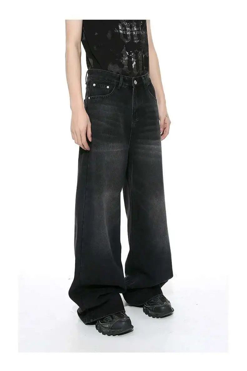Japanese Brand Baggy Dark Blue Wide Leg Baggy Denim Jeans Size US 30 / EU 46 - 4 Thumbnail