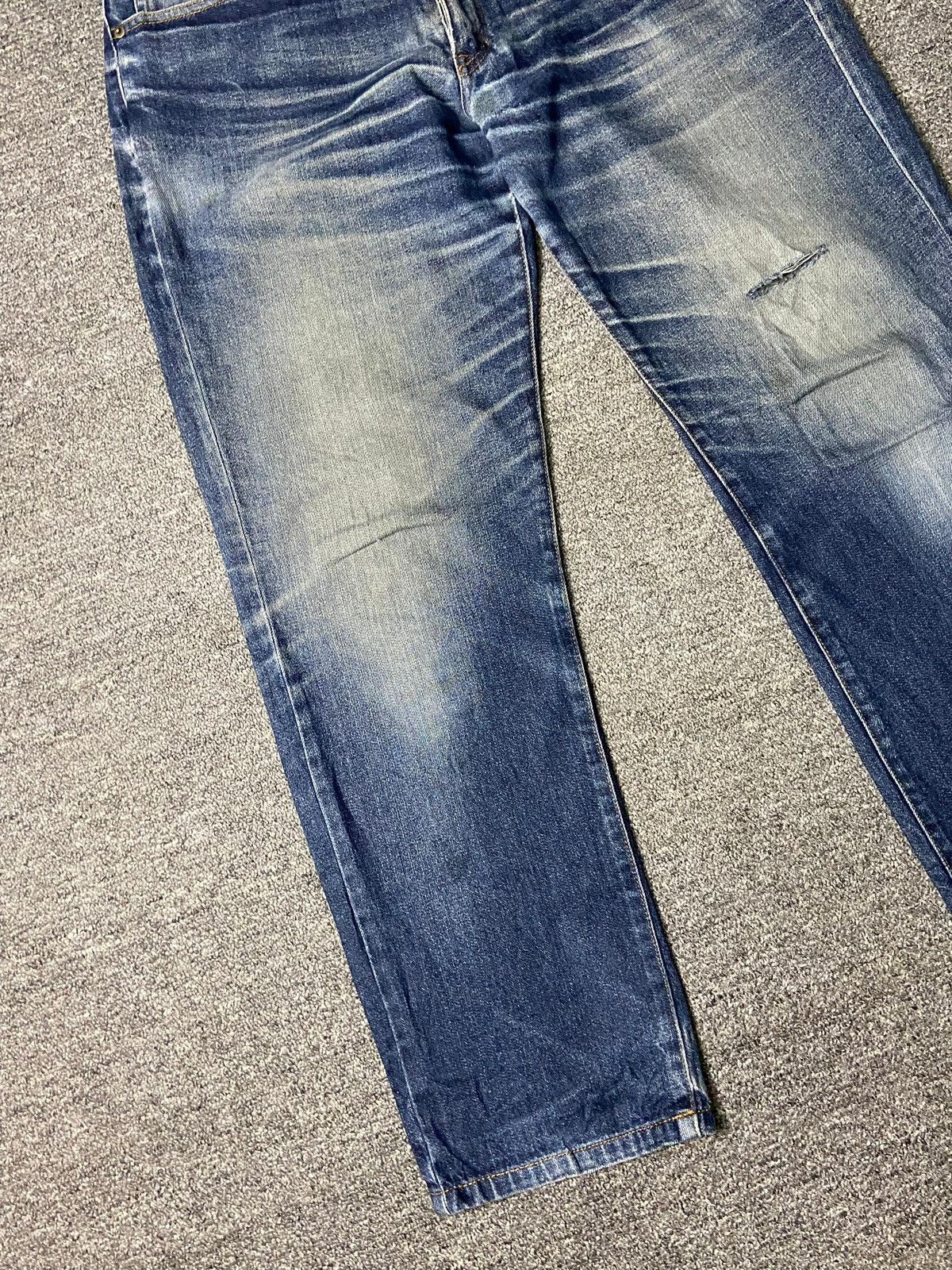 Japanese Brand × Seditionaries × Vintage BASIC JEANS Brand Distressed Selvedge Denim (131) Size US 36 / EU 52 - 6 Thumbnail