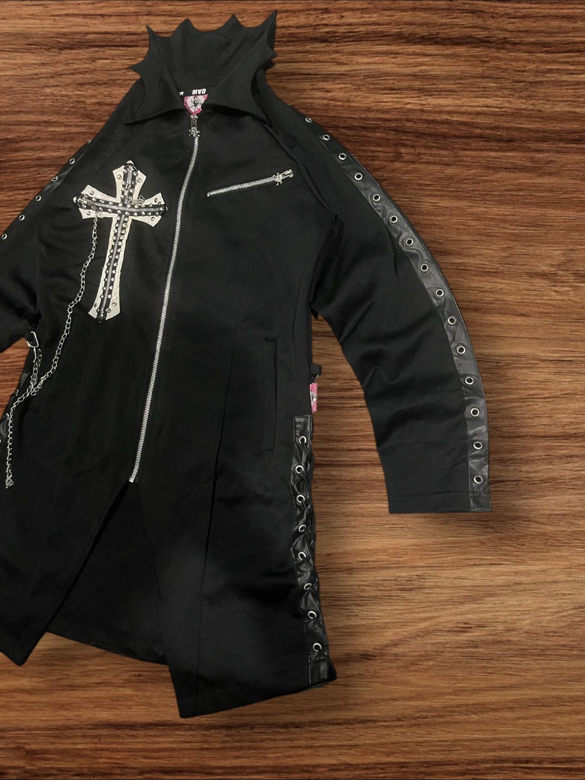 Japanese Brand × Seditionaries Mad Girl Long Black Crosses Gothic Steampunk Dead Soul Coat Size S / US 4 / IT 40 - 3 Thumbnail