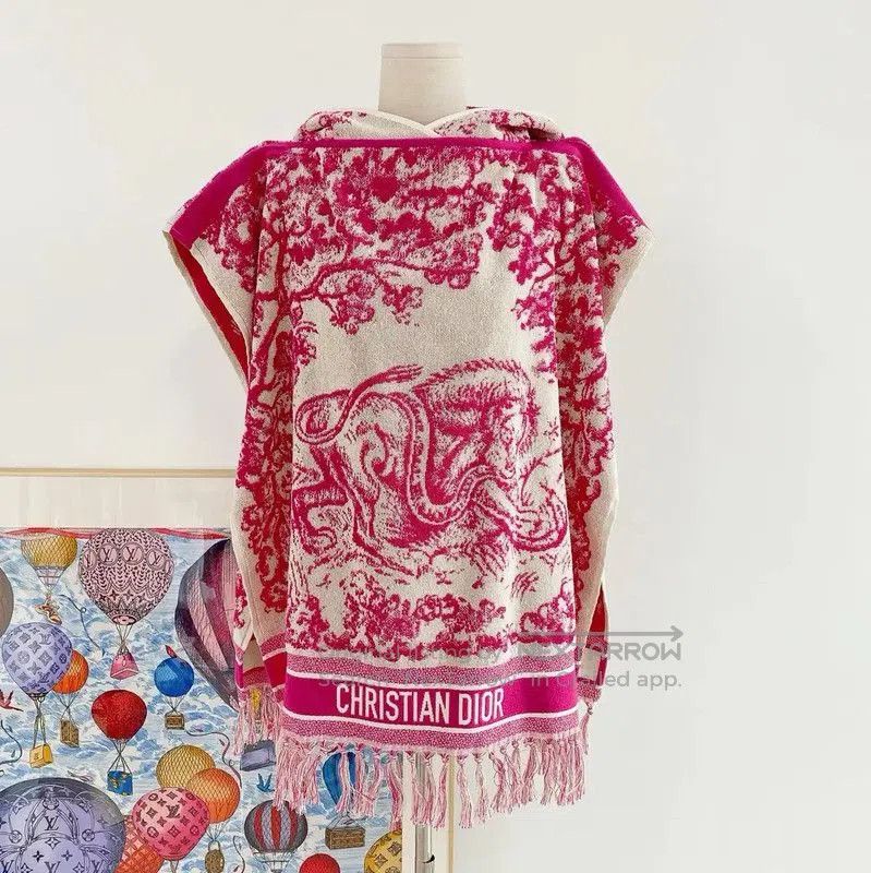 Dior Pink Cotton Logo Knit Women's Sweater .