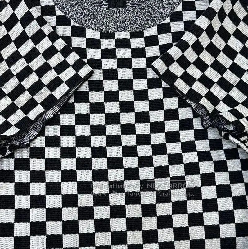 Thom Browne Black Checkered Bodycon Dress . - www.trueticket.mx