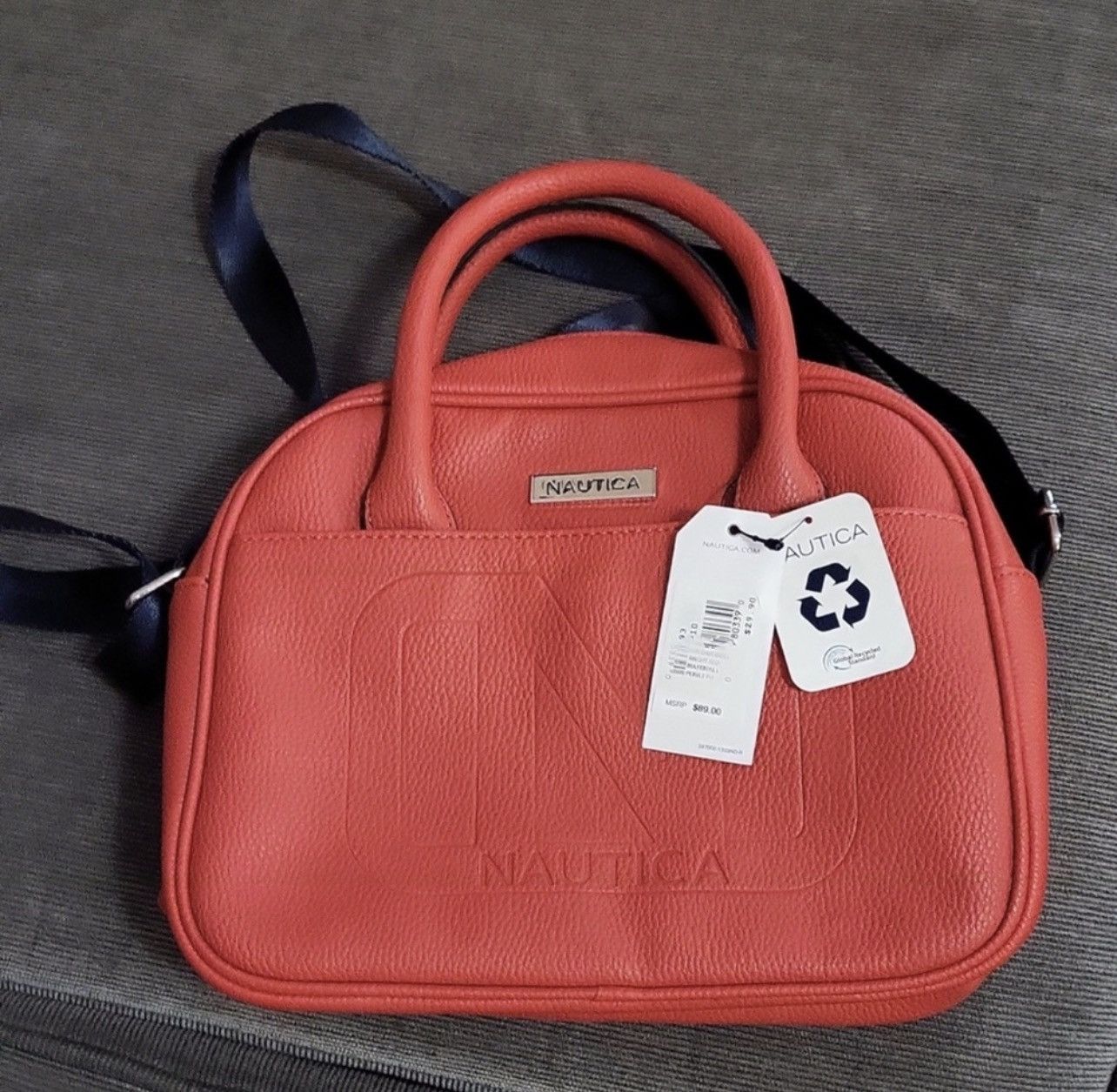 Nautica NWT Nautica Red Satchel Crossbody Handbag Strap & Dustbag Size ONE SIZE - 2 Thumbnail