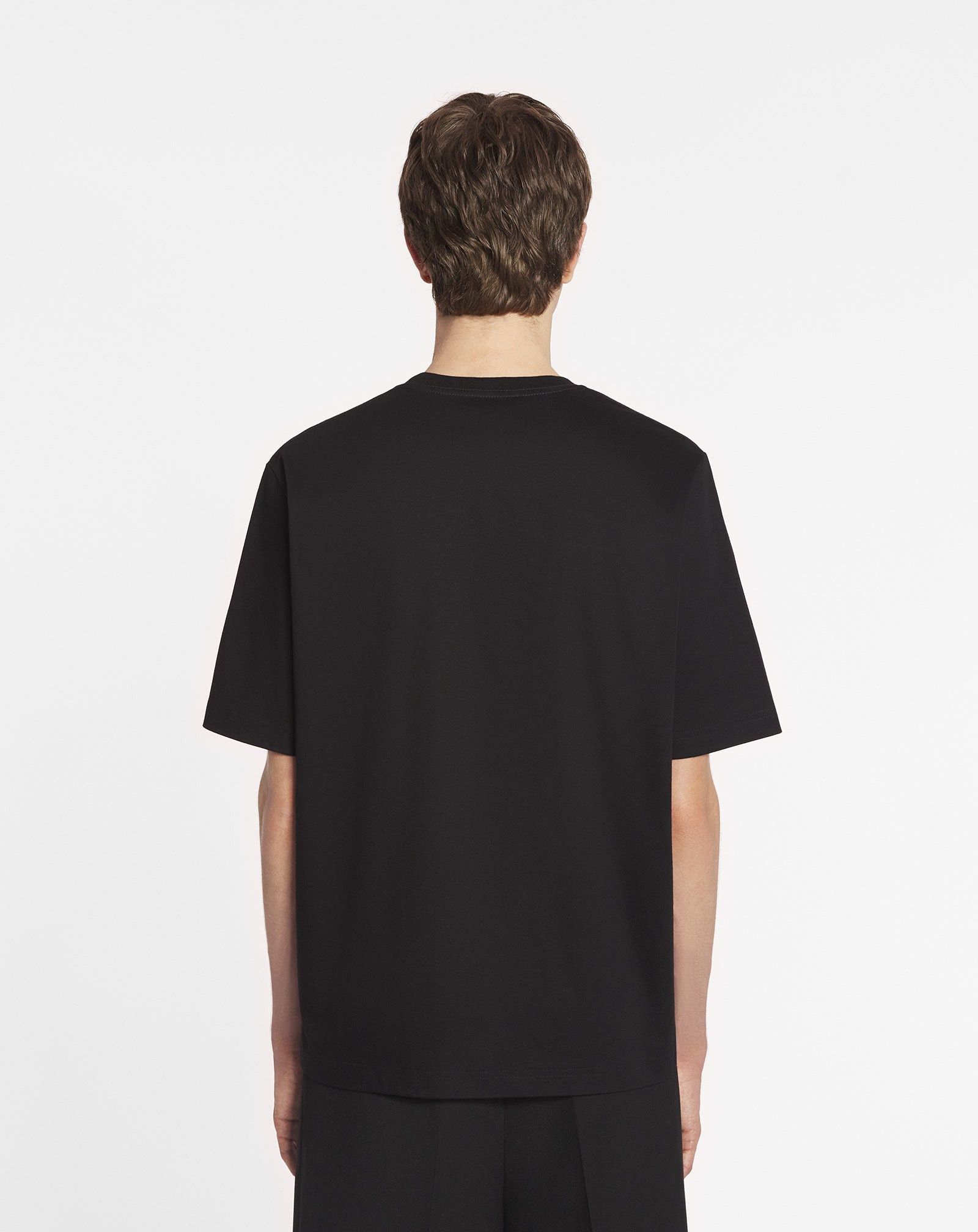 Lanvin o1mle0426 Curb Lace Short Sleeve T-Shirt in Black Size US XXL / EU 58 / 5 - 4 Thumbnail