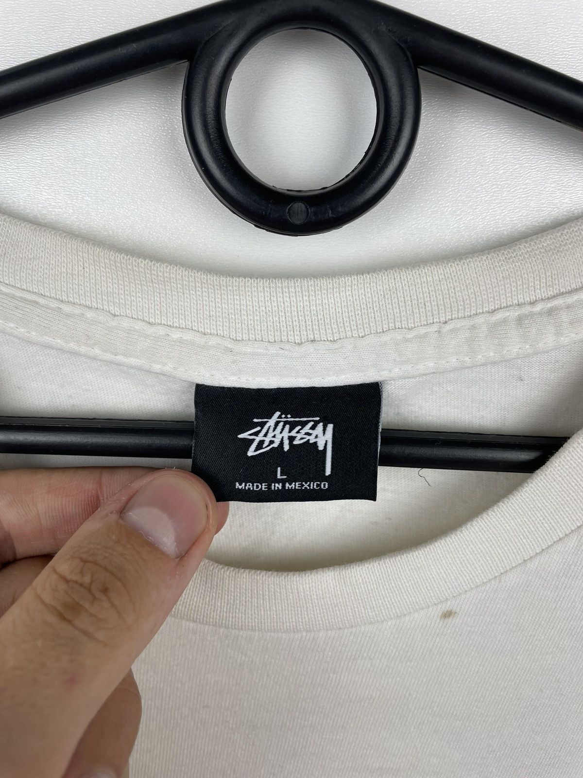 Stussy × Vintage Stussy Distressed Vintage T Shirt White Size L Size US L / EU 52-54 / 3 - 4 Thumbnail