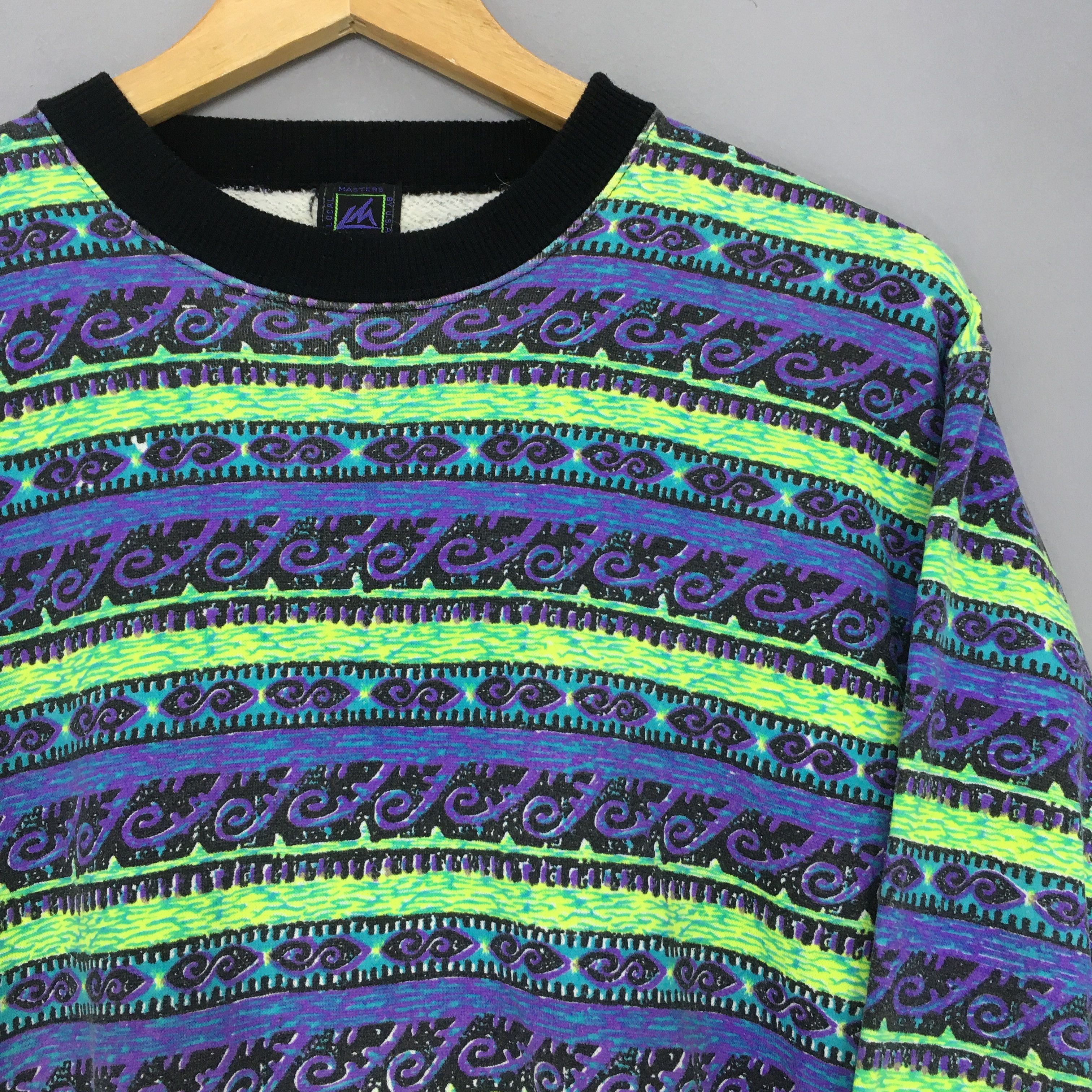 Vintage Vintage Local Masters Abstract Native Striped Sweatshirt M Size US M / EU 48-50 / 2 - 2 Thumbnail