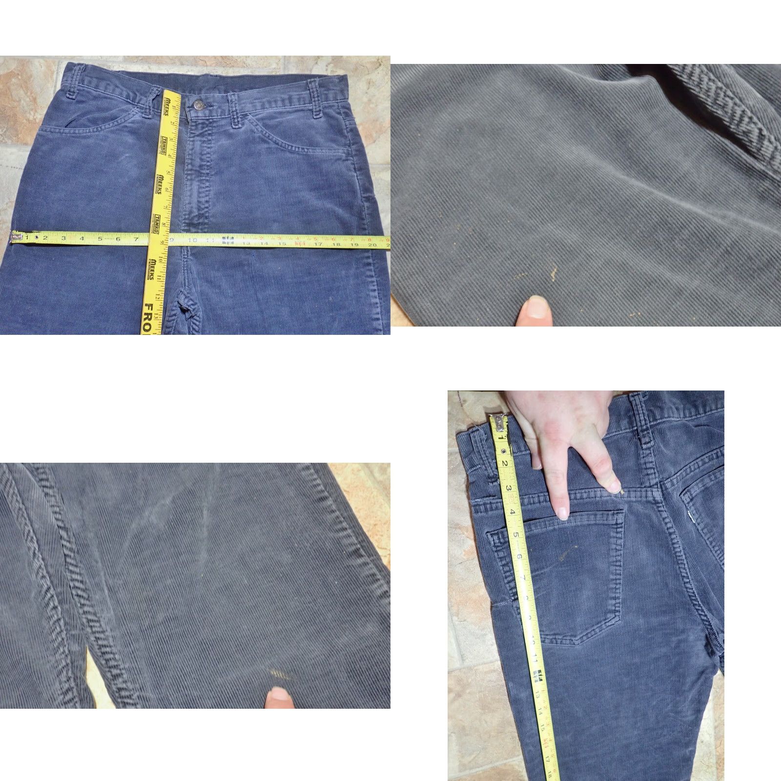 Levi's VINTAGE Levi's 519 Black Corduroy Pants Men 35x34 USA Made Levi's 519-1558 Size US 36 / EU 52 - 8 Thumbnail