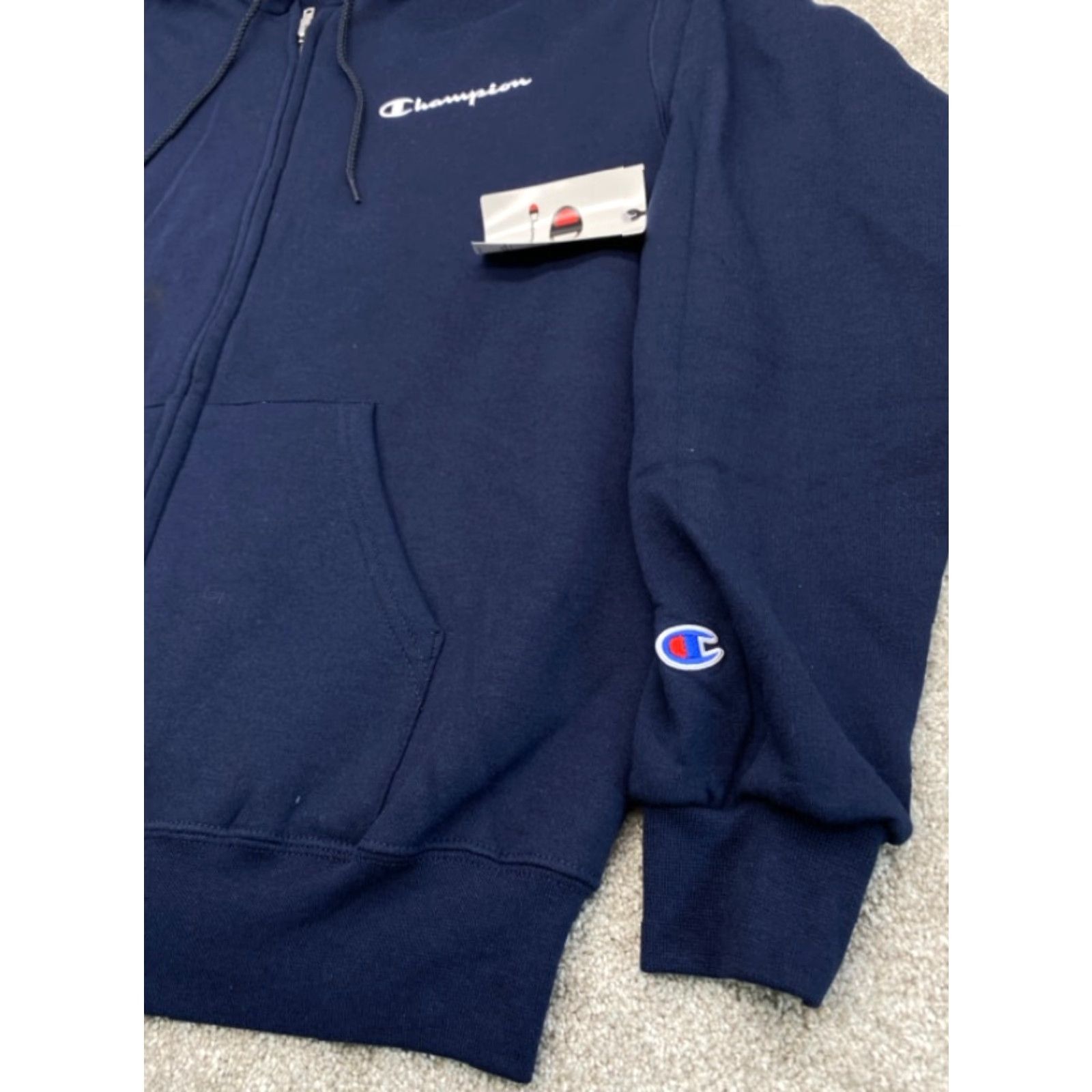 Champion VINTAGE Champion Hoodie Mens M Navy Blue Fleece Pockets Logo 90s Size US M / EU 48-50 / 2 - 3 Thumbnail