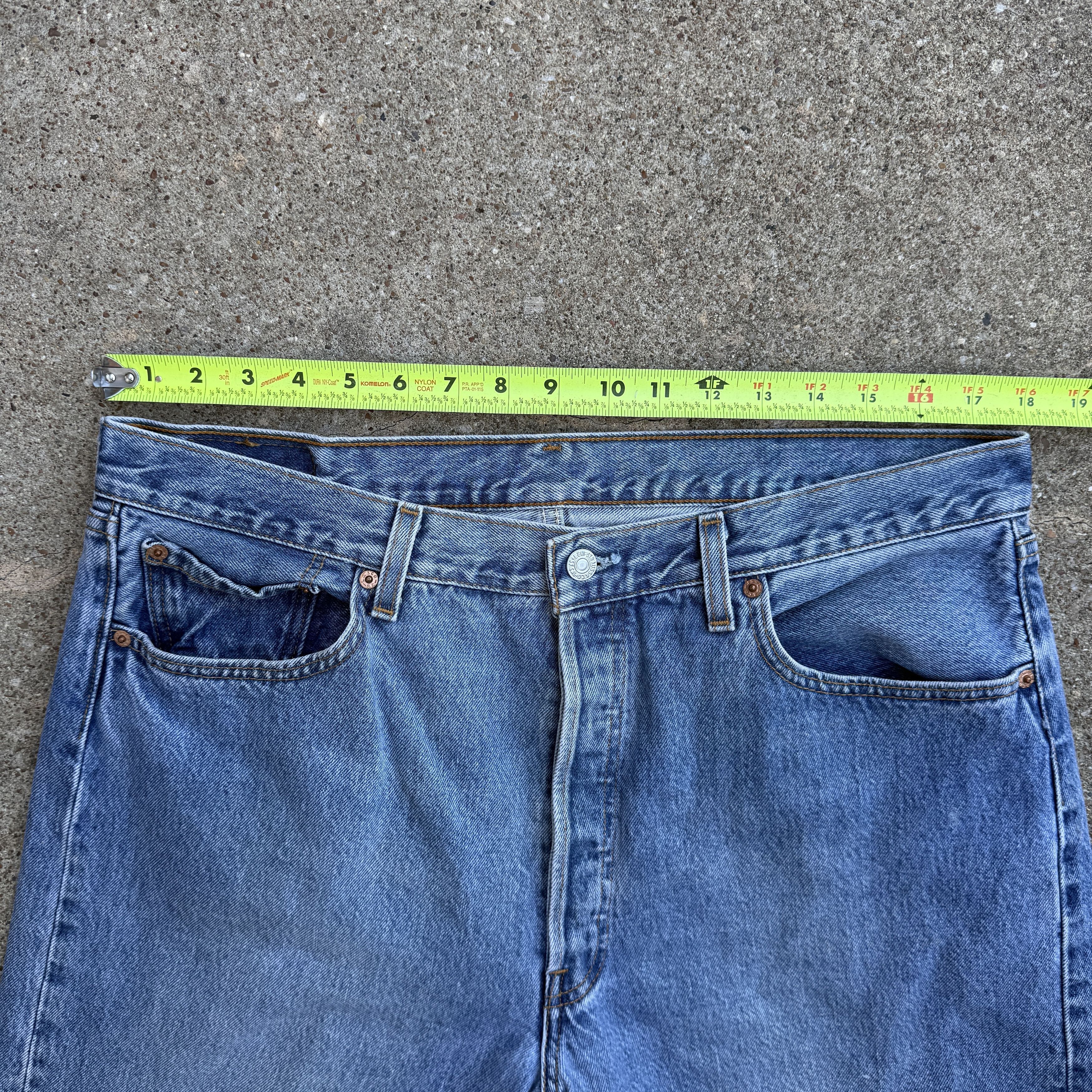 Levi's Vintage 90s Levis 501 Blue Button fly Denim Made USA Size US 36 / EU 52 - 7 Thumbnail