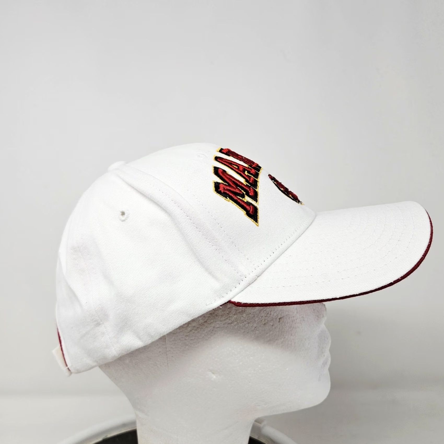 Zephyr Zephyr Marines Hat Cap Baseball Strap Back One Size White Mens USMC Twill Logo Size ONE SIZE - 3 Thumbnail