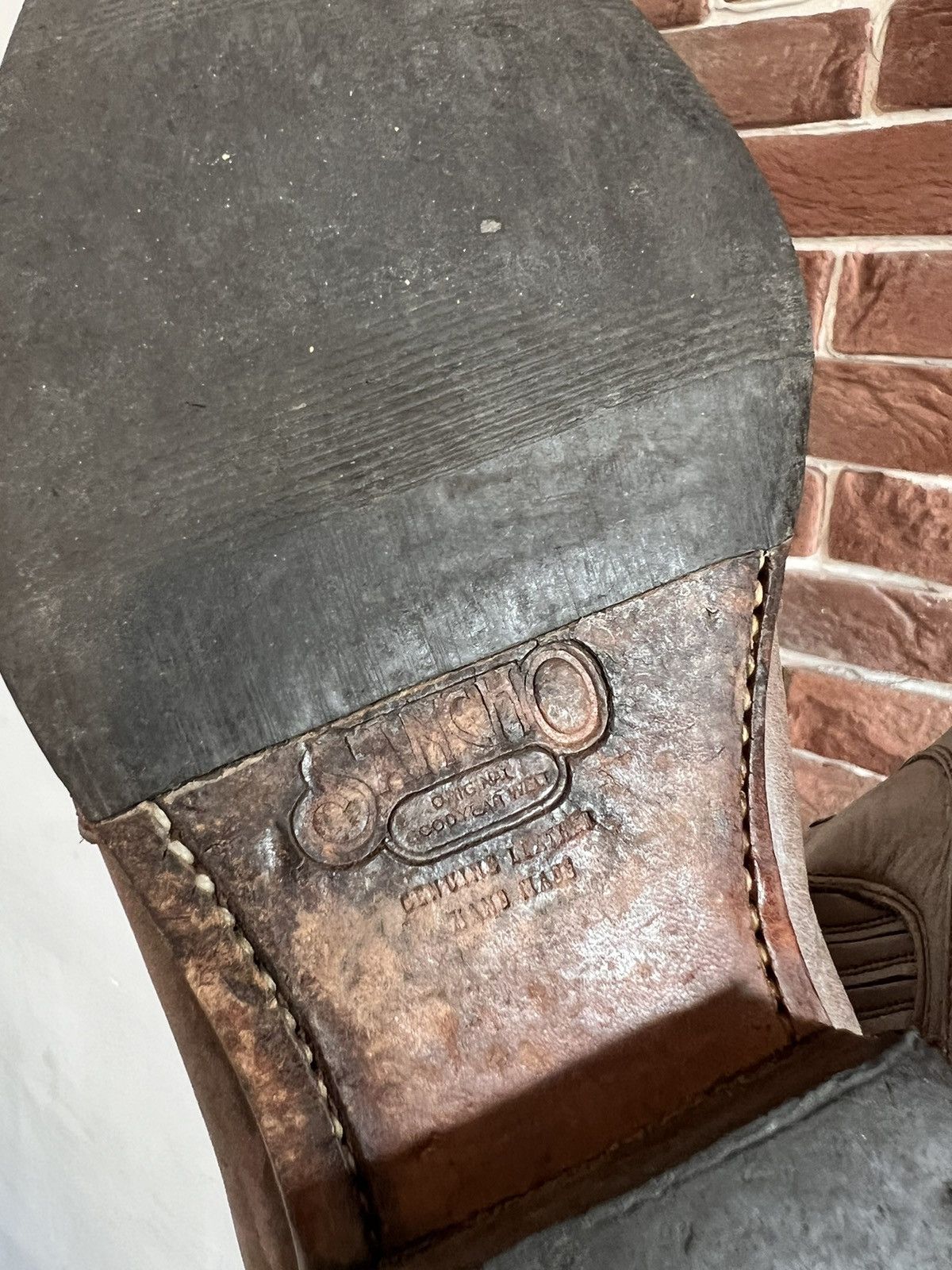Handmade Vintage Sancho Genuine Leather Brown Western Cowboy Boots Size US 7 / EU 40 - 14 Thumbnail