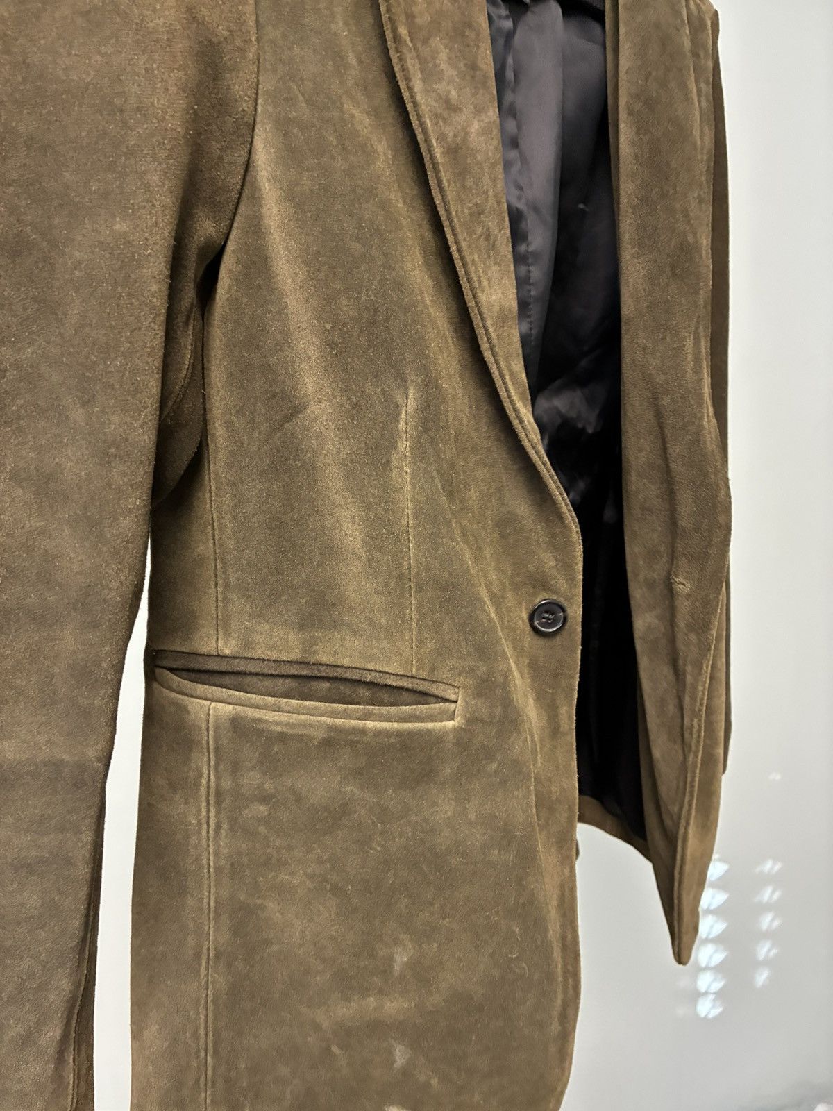 R13 Shrunken Leather Suede Blazer Jacket Medium Size XS / US 0-2 / IT 36-38 - 12 Thumbnail
