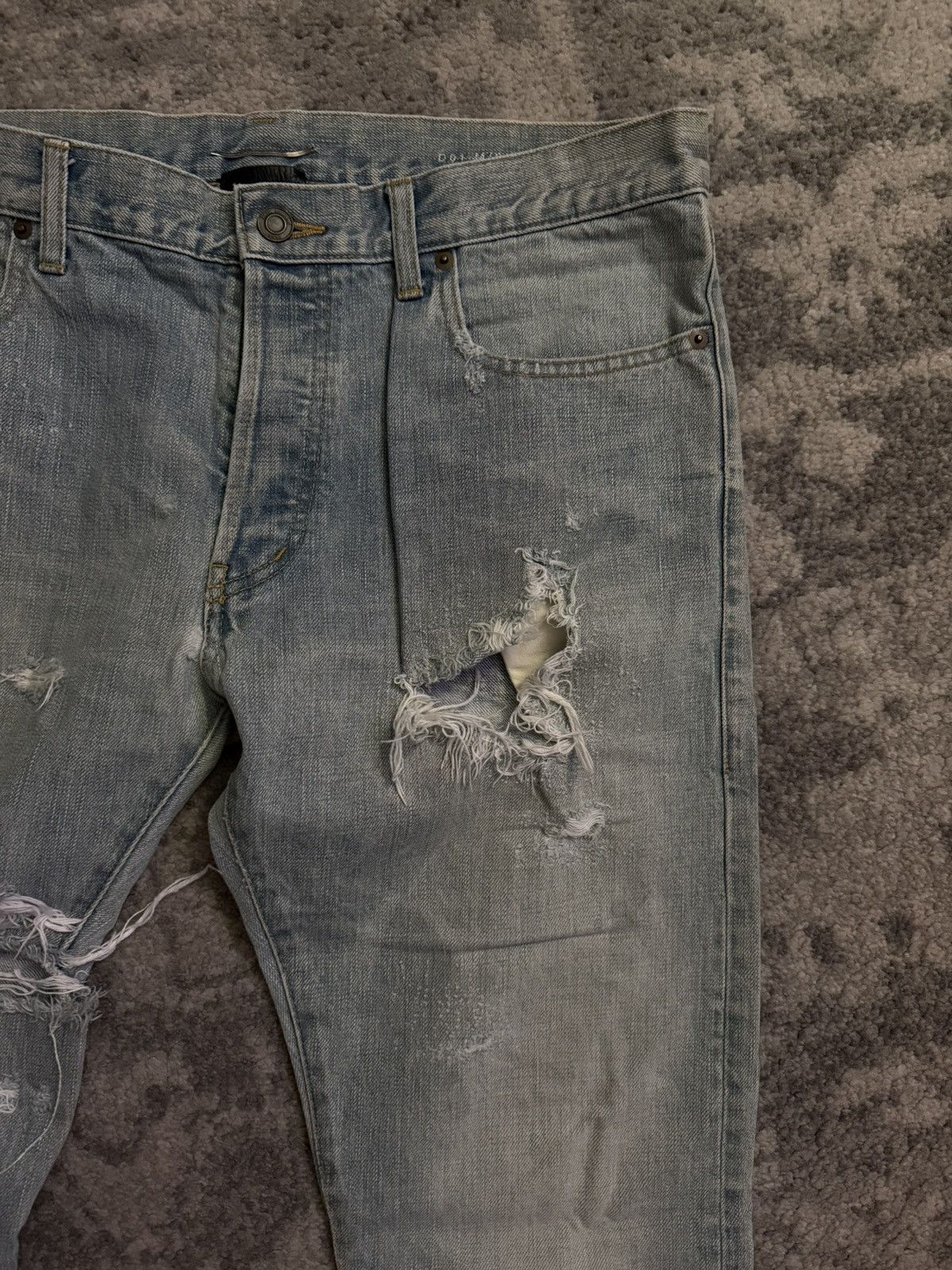 Saint Laurent Paris SLP FW14 Hedi D01 Crash Denim Size US 34 / EU 50 - 6 Thumbnail