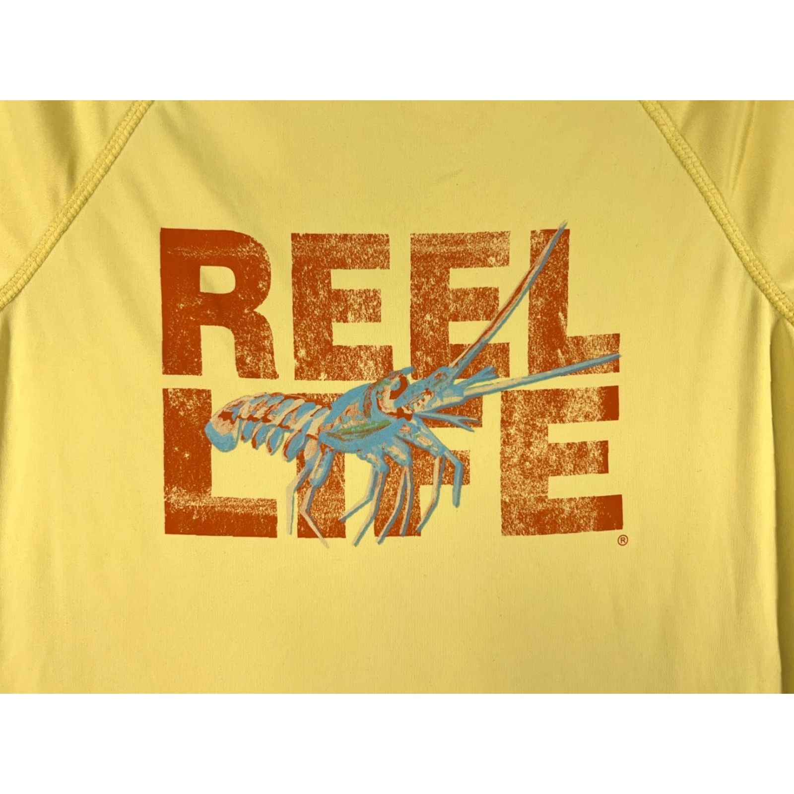 Alife Reel Life Shirt Womens Medium Yellow Long Sleeve 100% Polyester Lobster Fishing Size M / US 6-8 / IT 42-44 - 3 Thumbnail