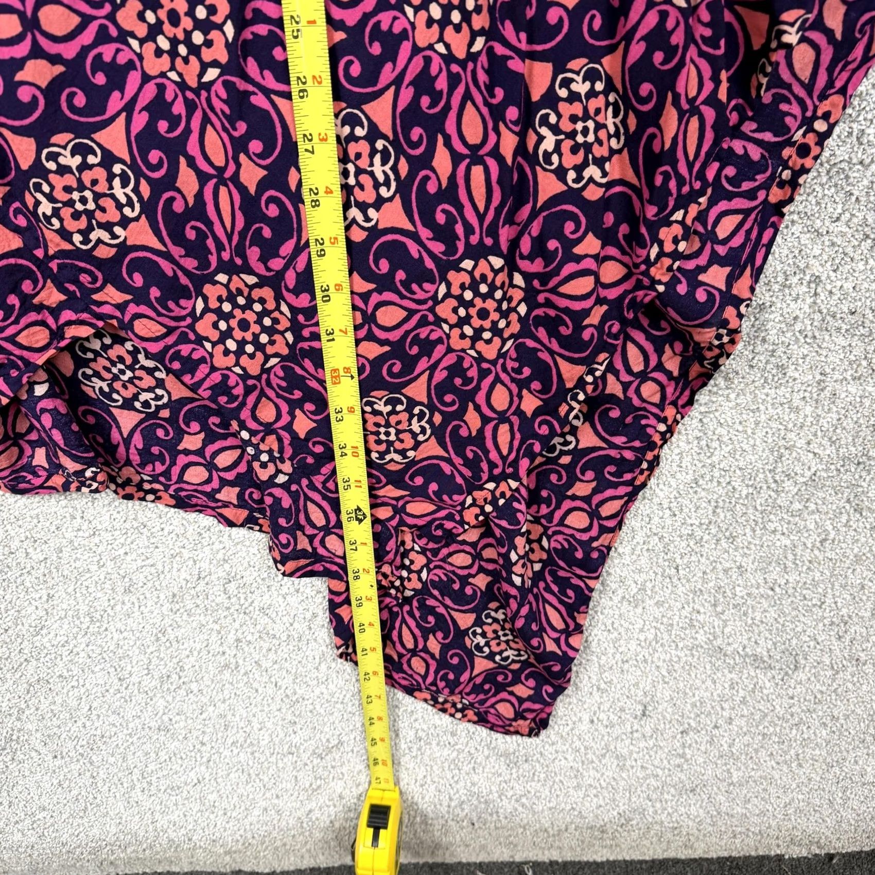 Lands' End Lands' End Kaftan Swim Coverup One Size Festival Floral Boho Vacation Multicolor Viscose Modal Womens Cover Up Size ONE SIZE - 2 Thumbnail