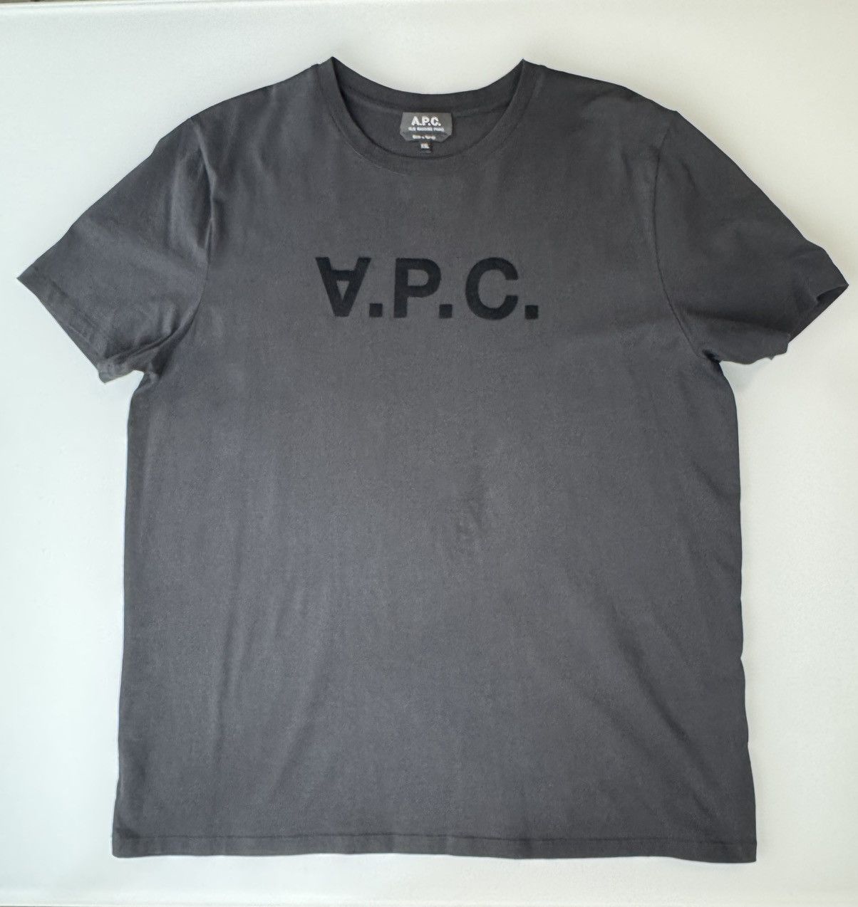 A.P.C. A.P.C. Standard Grand VPC Logo-Flocked Organic Cotton Mono Size US XXL / EU 58 / 5 - 9 Thumbnail