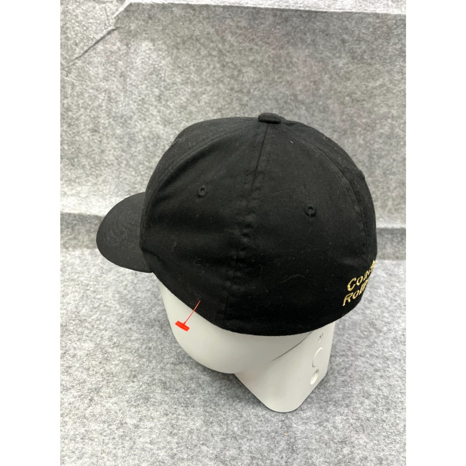 Vintage Yupoong Hat Cap Fitted Adult Medium Black Poly Cotton Blend Size ONE SIZE - 5 Thumbnail