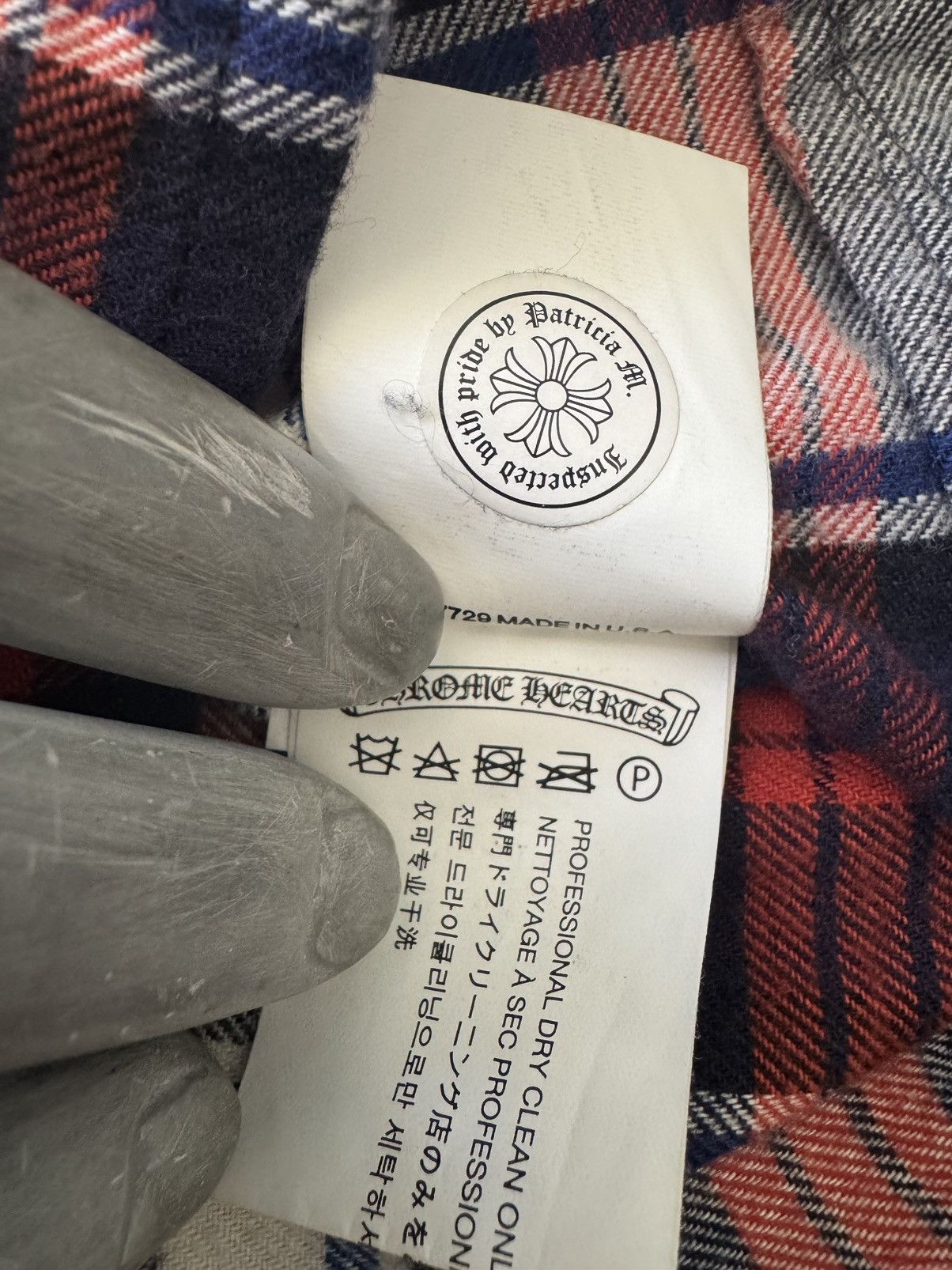 Chrome Hearts CHROME HEARTS FLANNEL PLAID SHIRT JACKET Size US L / EU 52-54 / 3 - 6 Thumbnail