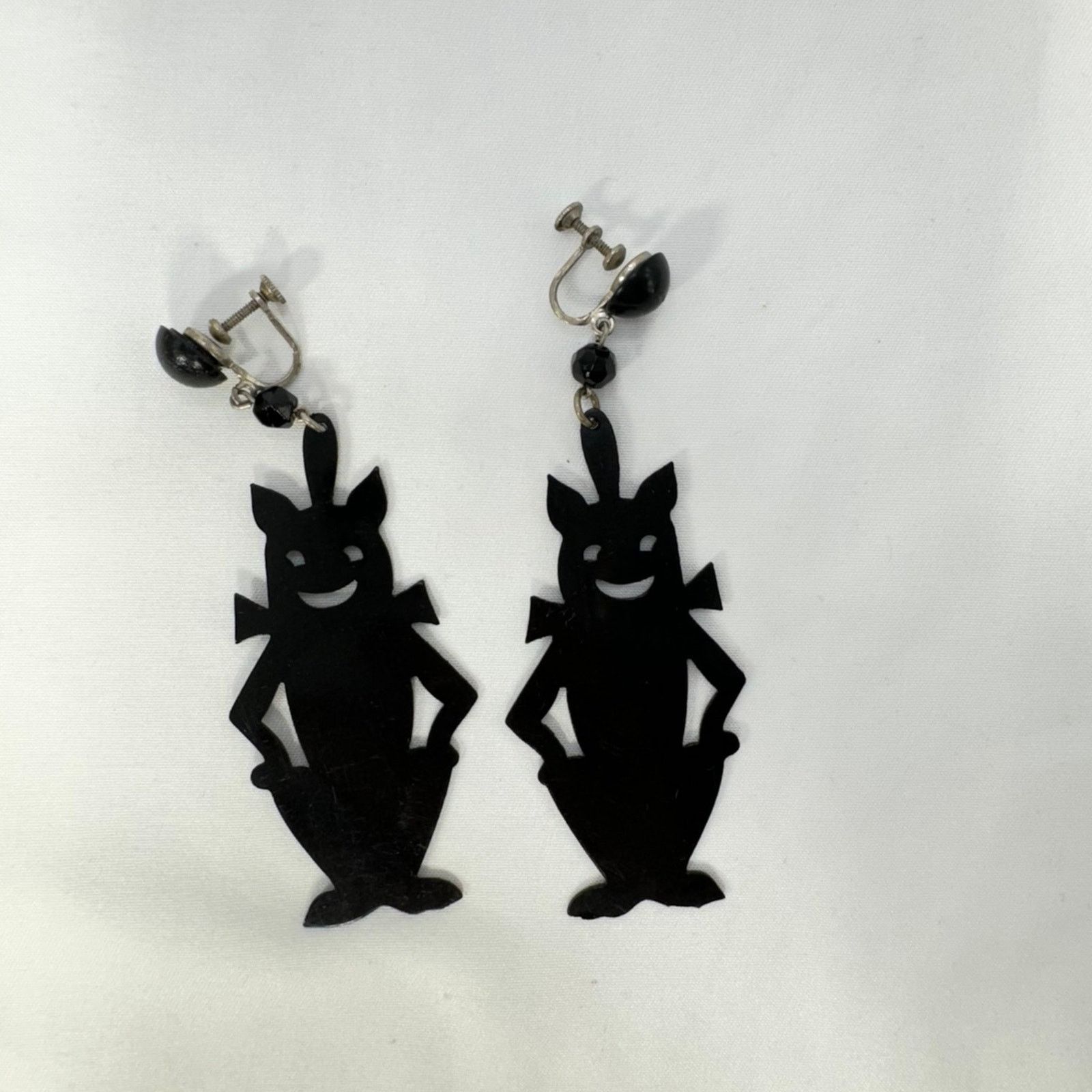 NBDN Nobrandedon Antique RARE VHTF celluloid cat earrings Size ONE SIZE - 3 Thumbnail