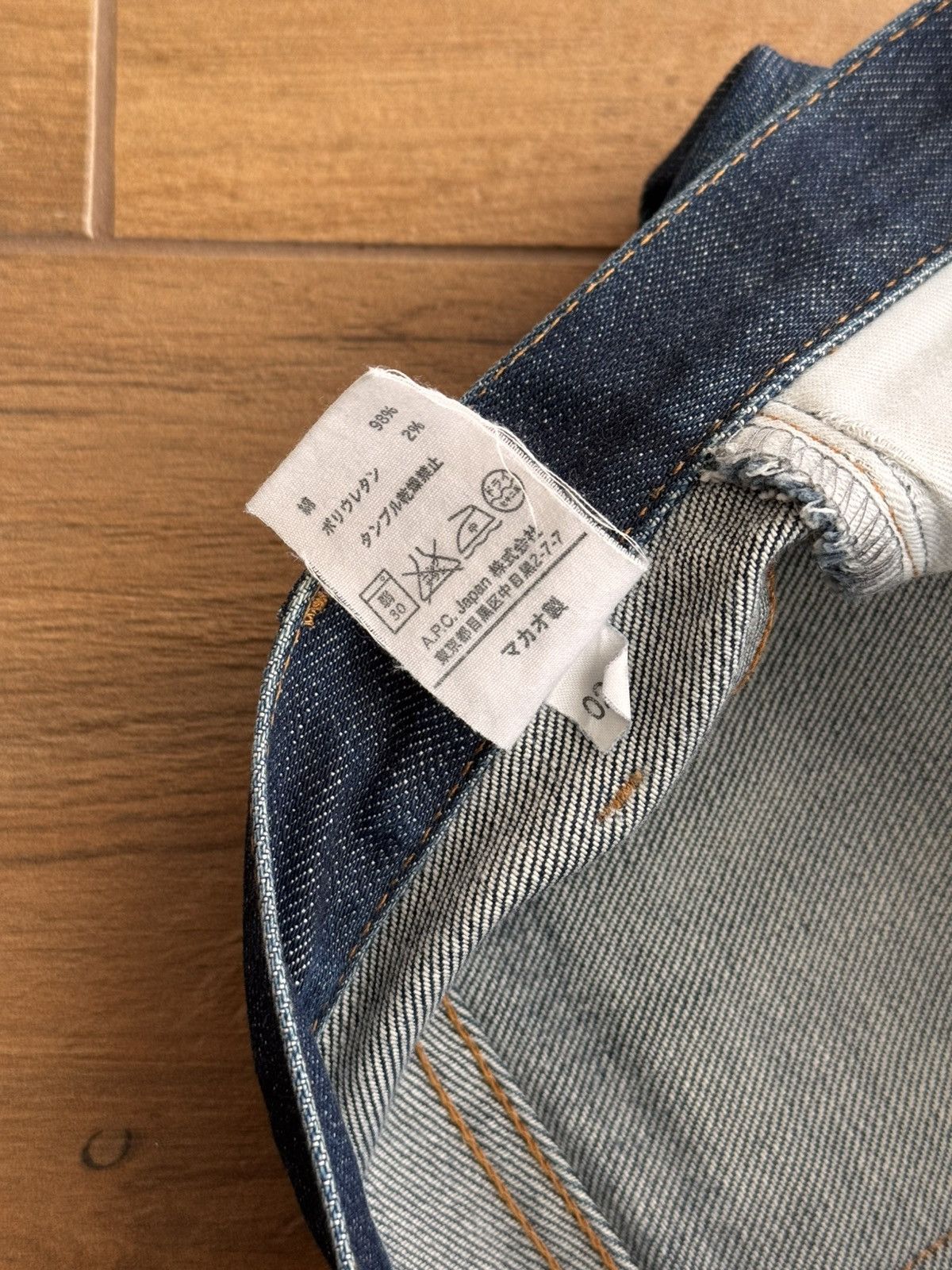 A.P.C. × Vintage Vintage A.P.C. Japanese Denim Selvedge Navy Jeans Size US 30 / EU 46 - 15 Thumbnail
