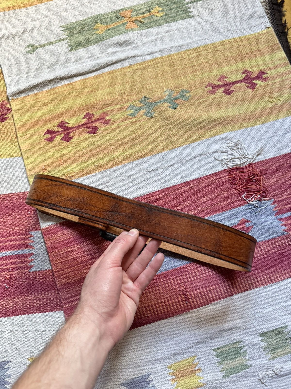 Genuine Leather Vintage 90’s Jopar Valencia y2k Genuine Leather Cowboy Belt Size ONE SIZE - 3 Thumbnail