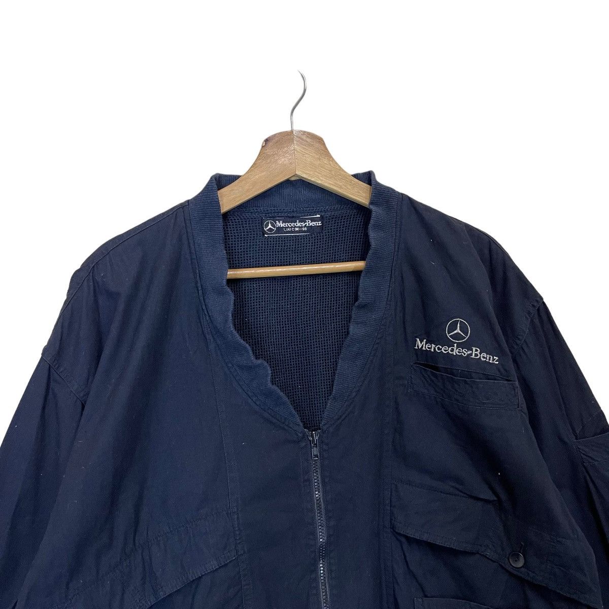 Japanese Brand 90s Mercedes Benz Zipper Bomber Jacket Size US L / EU 52-54 / 3 - 4 Thumbnail
