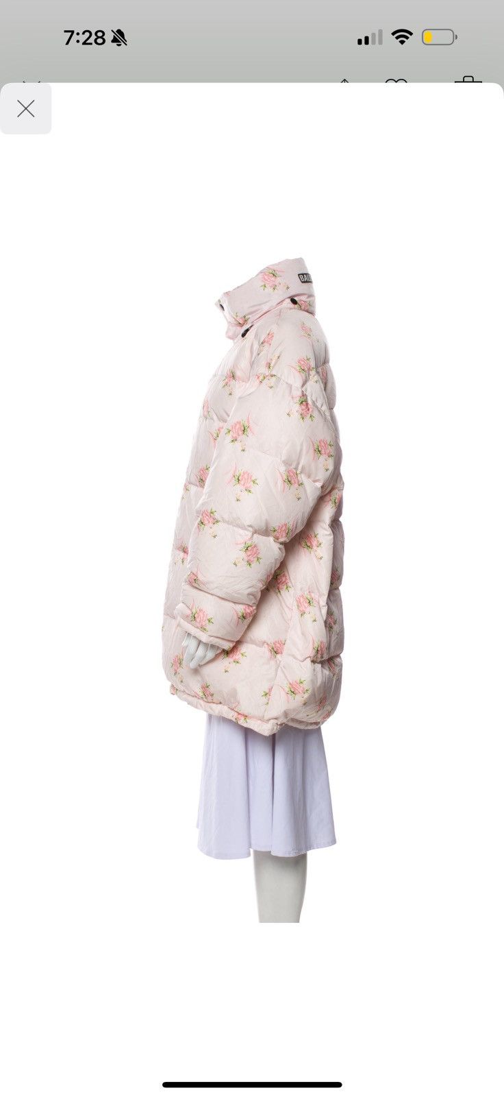 Balenciaga Balenciaga 2018 Floral Print Down Coat Size S / US 4 / IT 40 - 2 Thumbnail