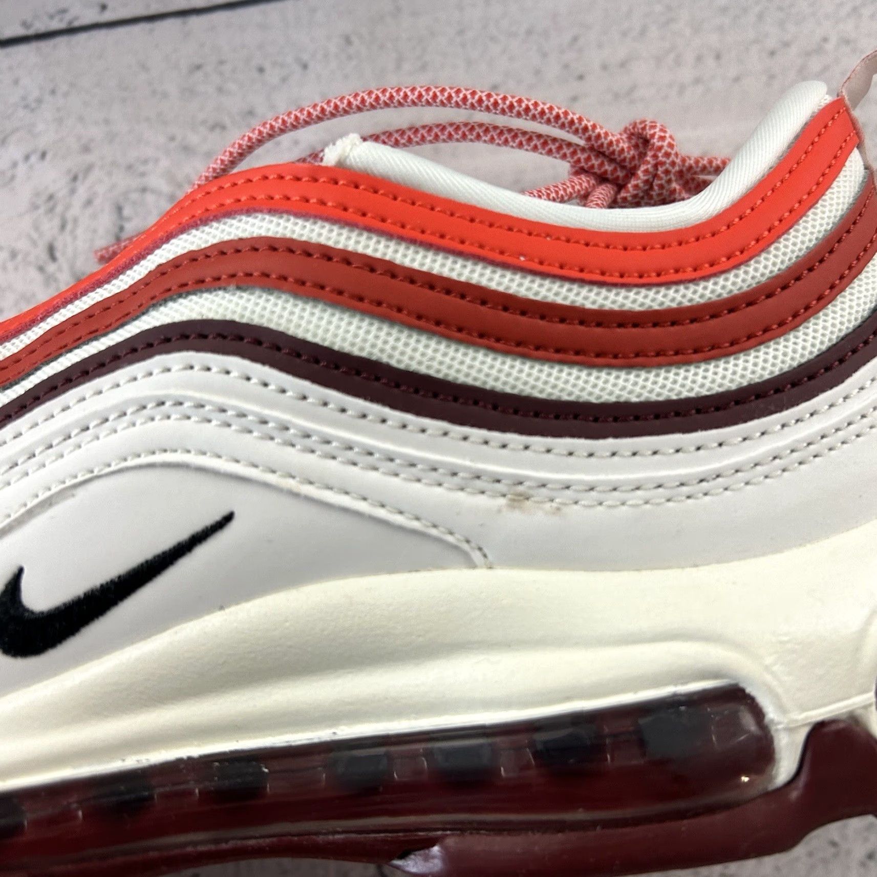 Nike **Nike Air Max 97 Men's White Dune Red Size 9 Refurbished** User: Nike Air Max 97 Men's White Dune Red Size 9 Refurbished Size US 9 / IT 39 - 3 Thumbnail