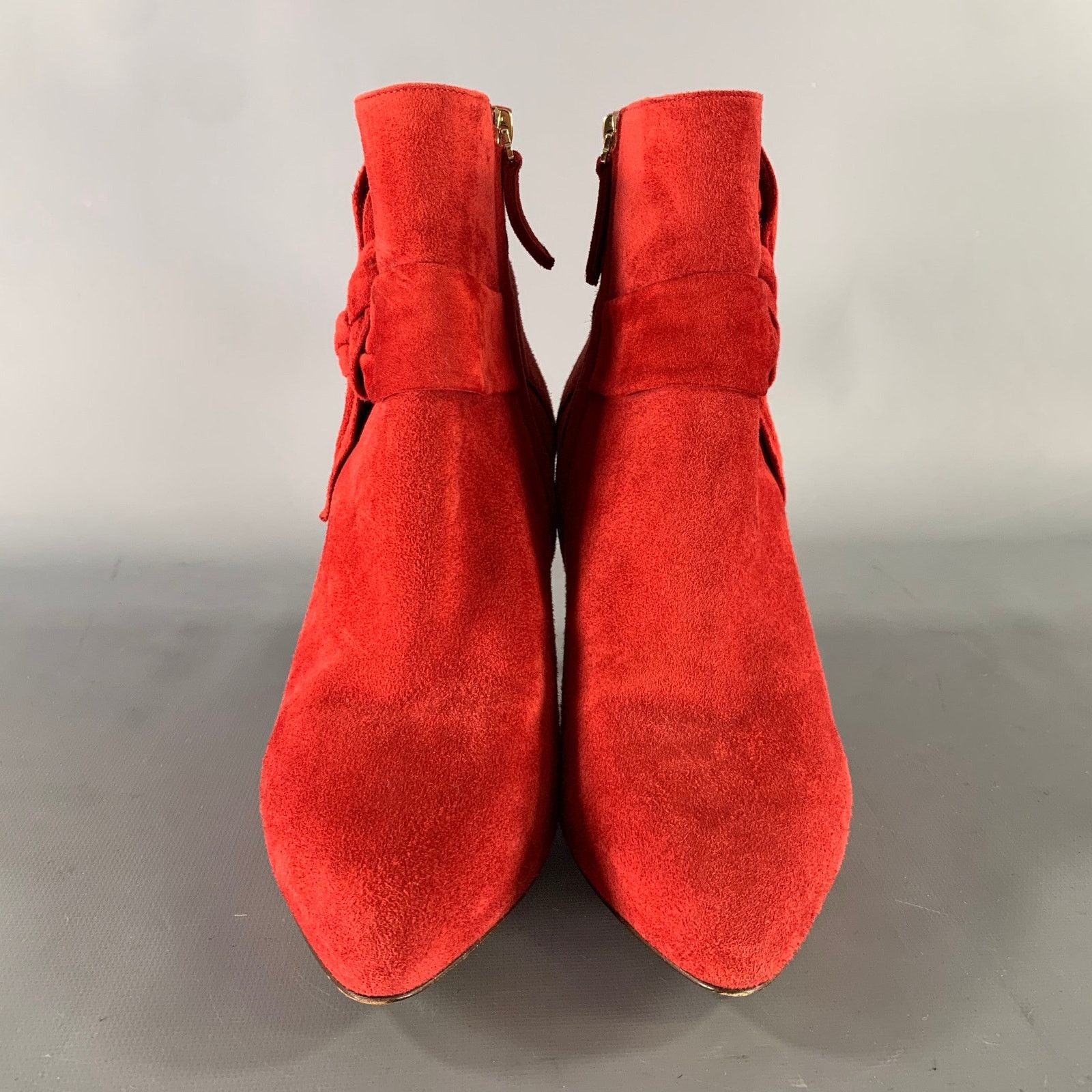 Valentino VALENTINO Size 9.5 Red Suede Suede Boots Size US 9.5 / IT 39.5 - 4 Thumbnail