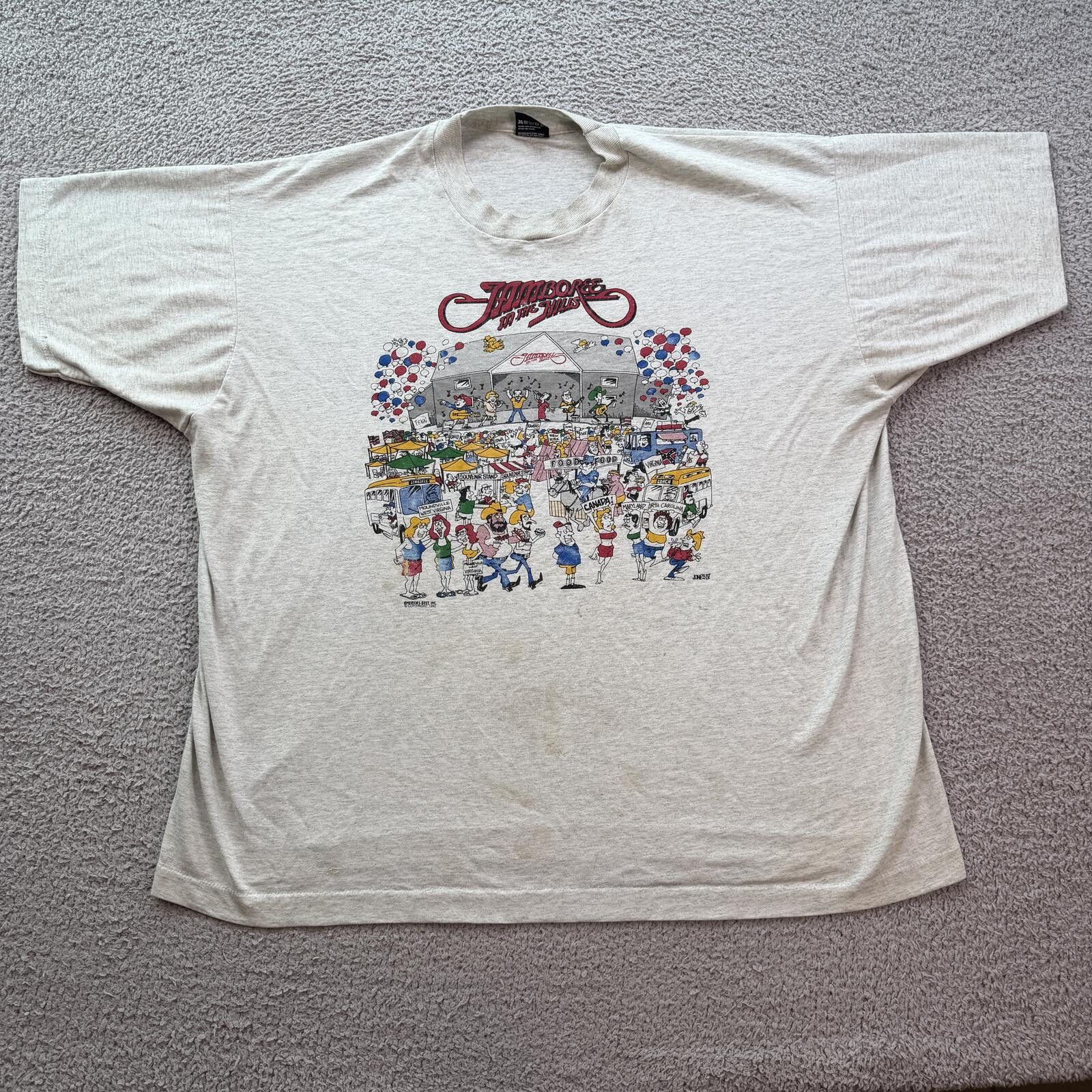Vintage 1992 Jamboree In The Hills Festival T Shirt XXL