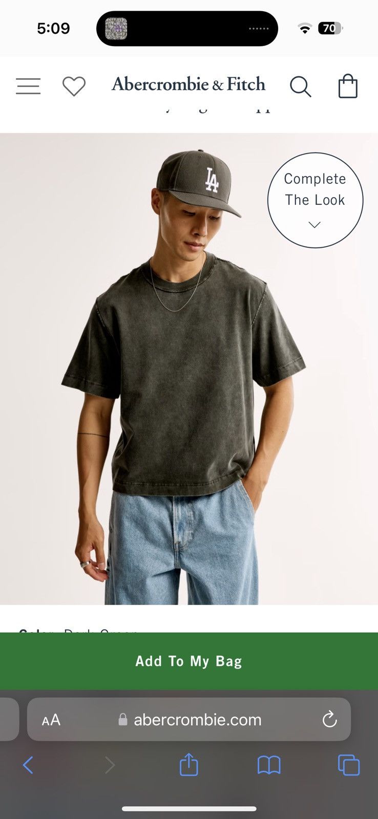 Abercrombie & Fitch grey Abercrombie & fitch cropped heavyweight Tee shirt Size US M / EU 48-50 / 2 - 3 Thumbnail