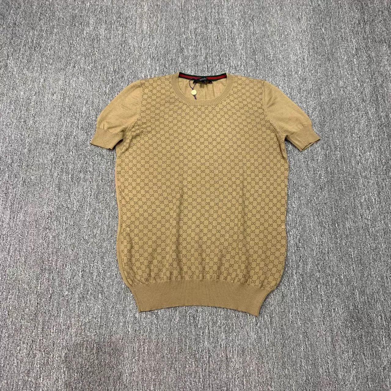 Gucci Gucci Brown GG Supreme Knit Tee L 95 New Size L / US 10 / IT 46 - 1 Thumbnail