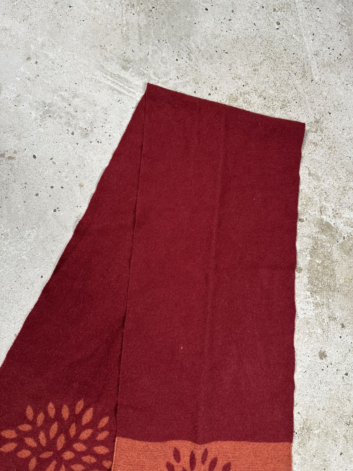 Mulberry × Vintage Vintage Mulberry Big Lambswool Red Logo Scarf Size ONE SIZE - 8 Thumbnail
