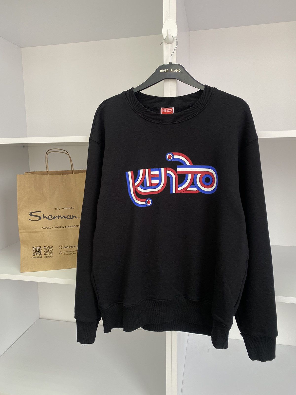 Kenzo × Vintage Kenzo Paris Men's Target Logo Crew Sweat in Black Size US L / EU 52-54 / 3 - 5 Thumbnail