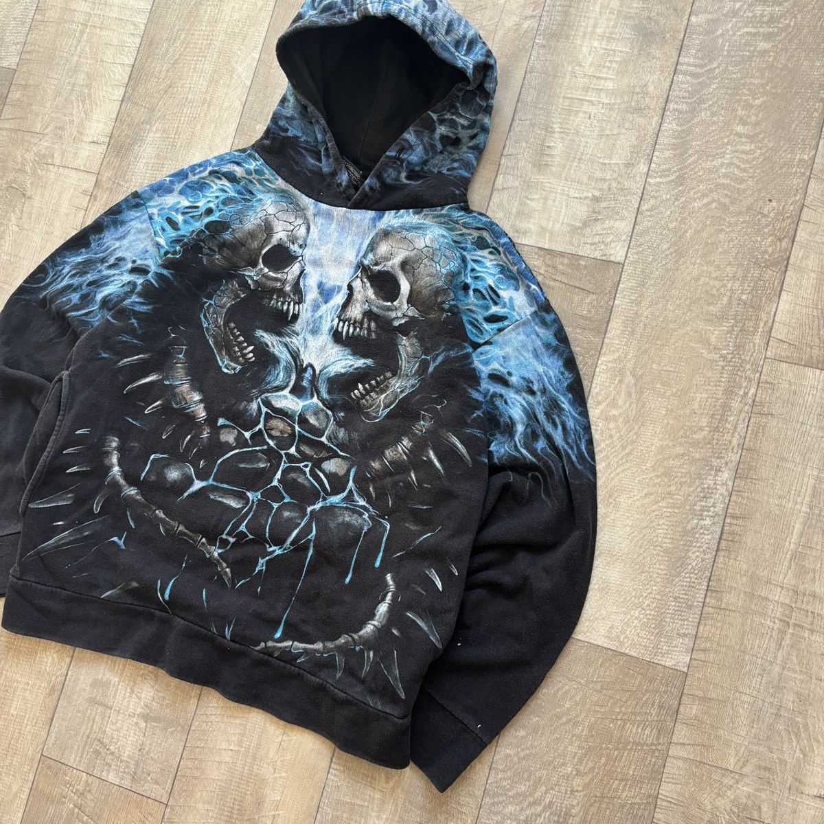 Other Skulls and Bones Flaming Spine All Over Print Hoodie size M Size US M / EU 48-50 / 2 - 2 Thumbnail