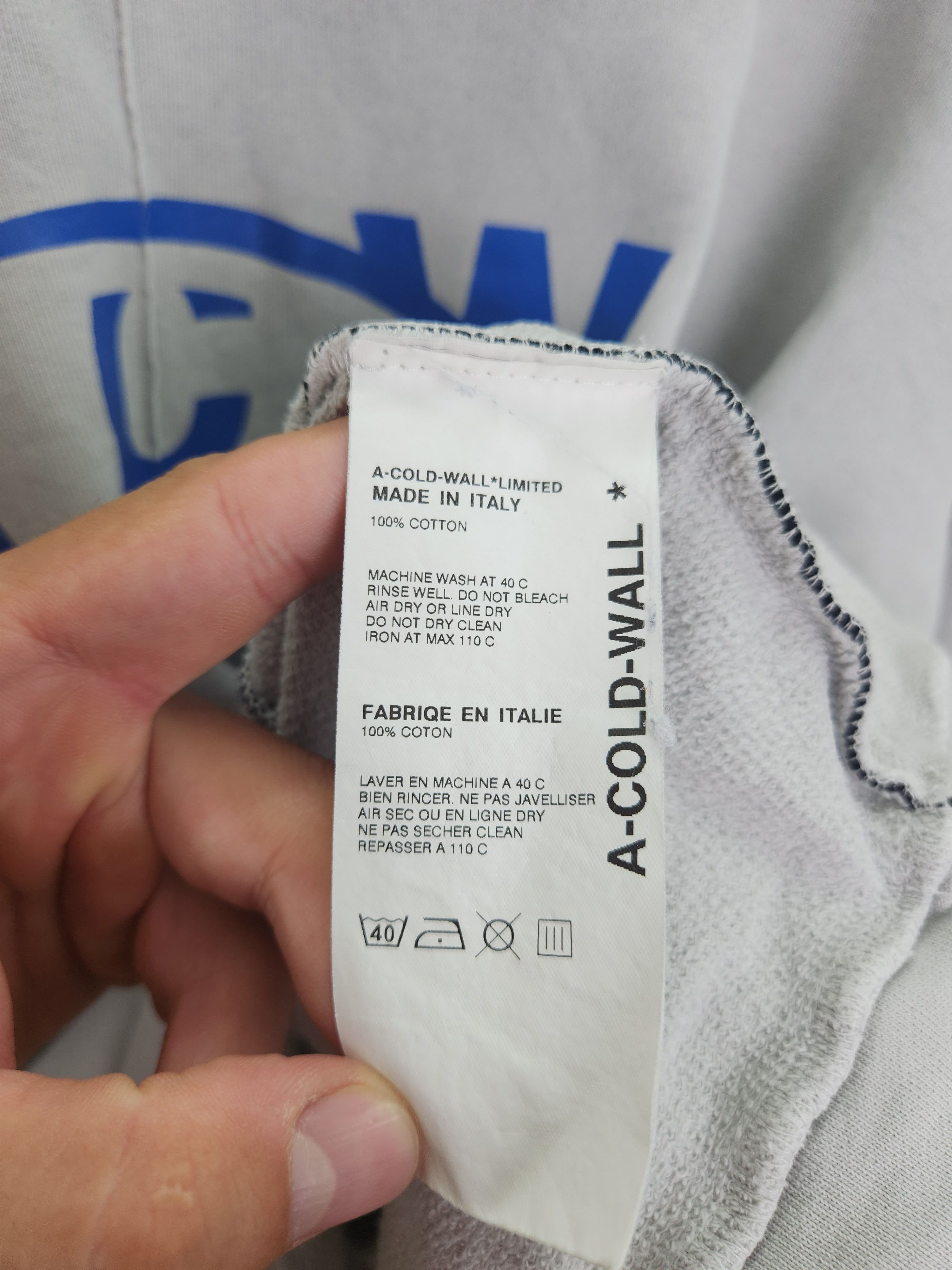 A-COLD-WALL* ACW A cold wall gray long sleeve sweashirt logo Size US L / EU 52-54 / 3 - 10 Thumbnail