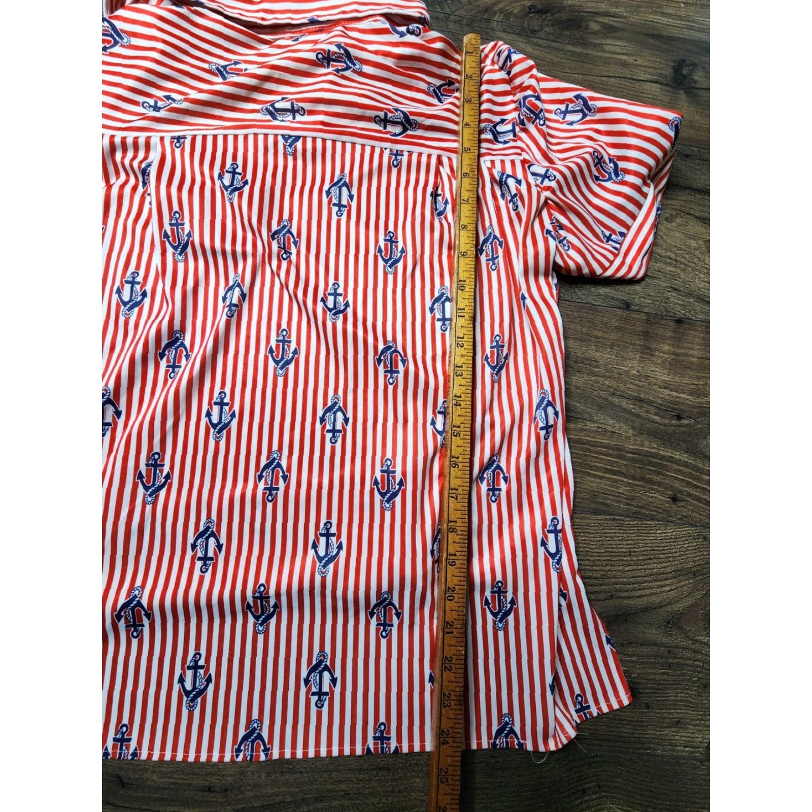 Nautica VINTAGE Top Notch Blouse Shirt Nautical Womens XL Red Polo Collared 3/4 Sleeve Pullover Casual Size XL / US 12-14 / IT 48-50 - 4 Thumbnail