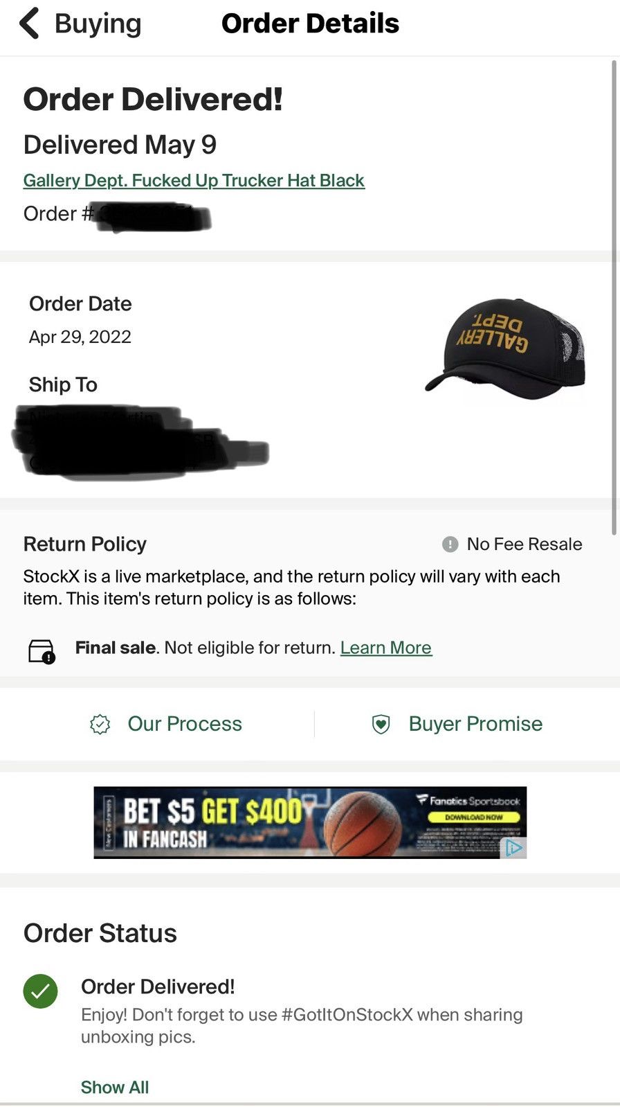 Gallery Dept. Gallery Dept Trucker Hat Size ONE SIZE - 6 Thumbnail