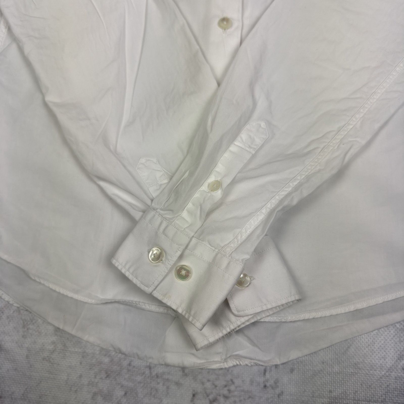Acne Studios Acne Sloan Womens White Cotton Button-Up Shirt 36 Size XS / US 0-2 / IT 36-38 - 5 Thumbnail