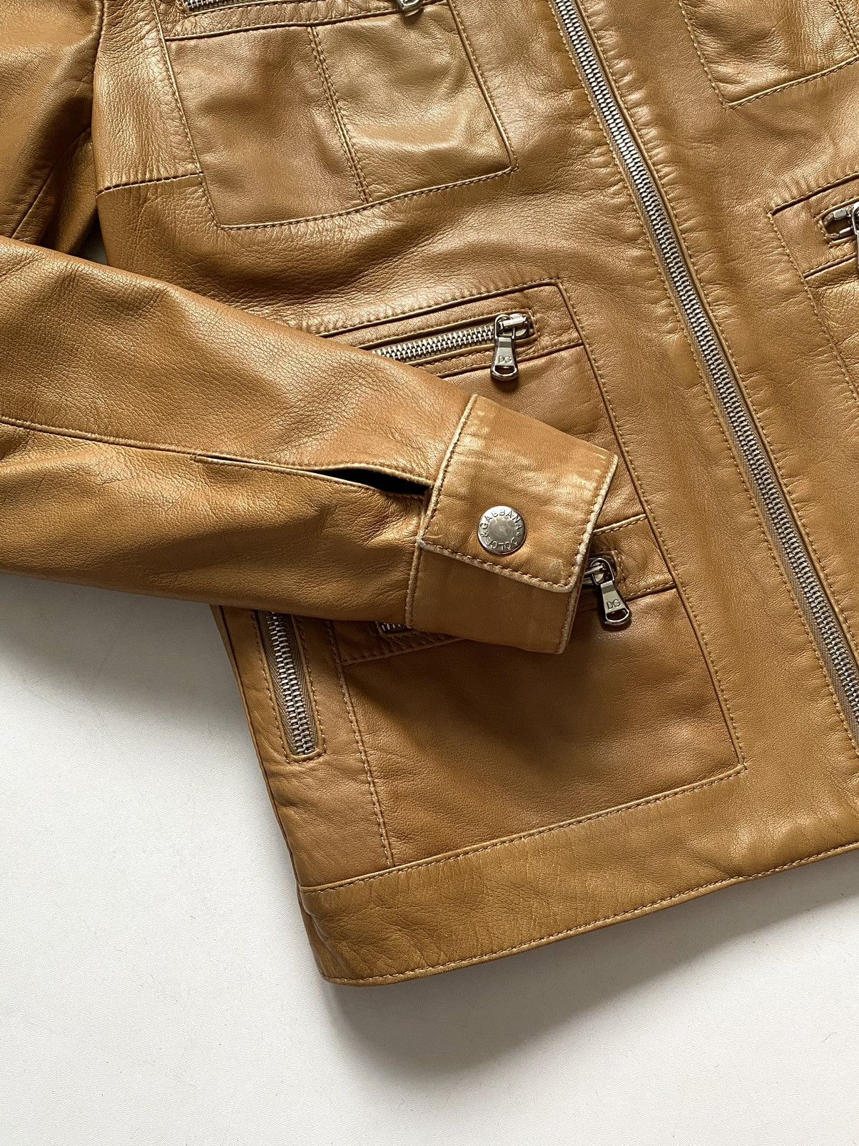 Dolce & Gabbana 🔥Archive S/S02 Dolce&Gabbana Leather Cargo Jacket Y2K Size S / US 4 / IT 40 - 5 Thumbnail