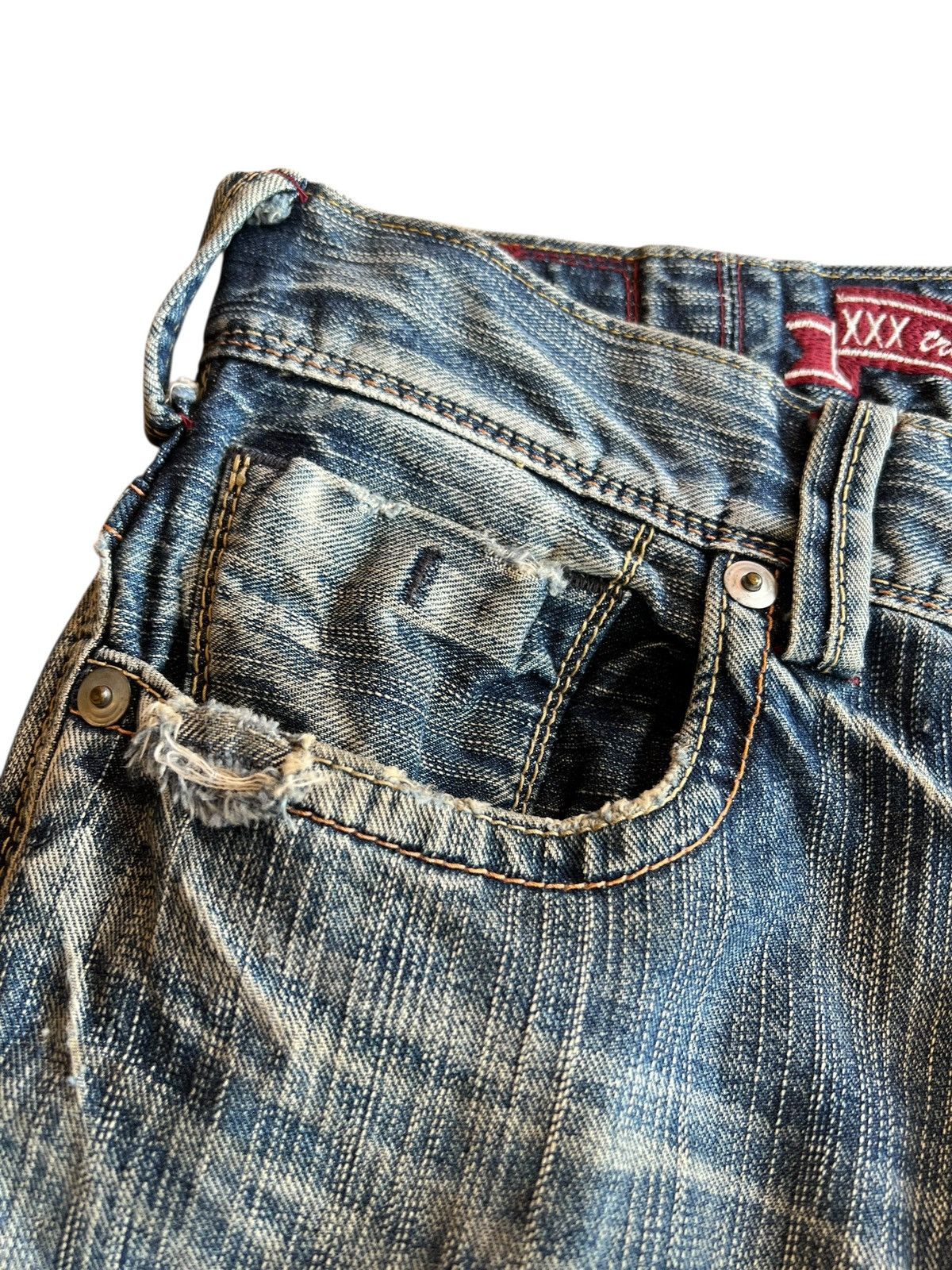 Japanese Brand Vintage Liberto XXX Distressed Flare Mudwash Jean Size US 28 / EU 44 - 8 Thumbnail