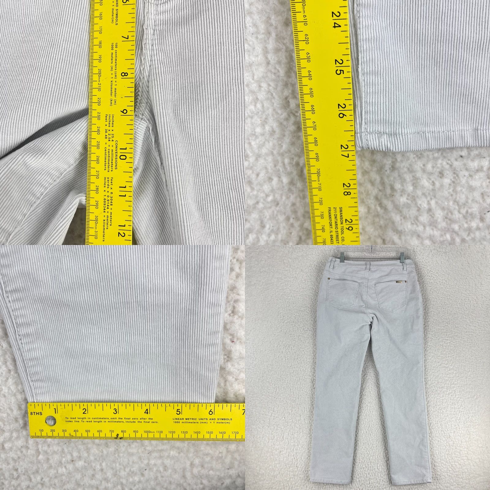 Vintage Chico's Gray Corduroy So Slimming Girlfriend Ankle Pants Womens XS Gray Corduroy Pants Slim Girlfriend Fit Ankle N/A Size 26" / US 2 / IT 38 - 8 Thumbnail