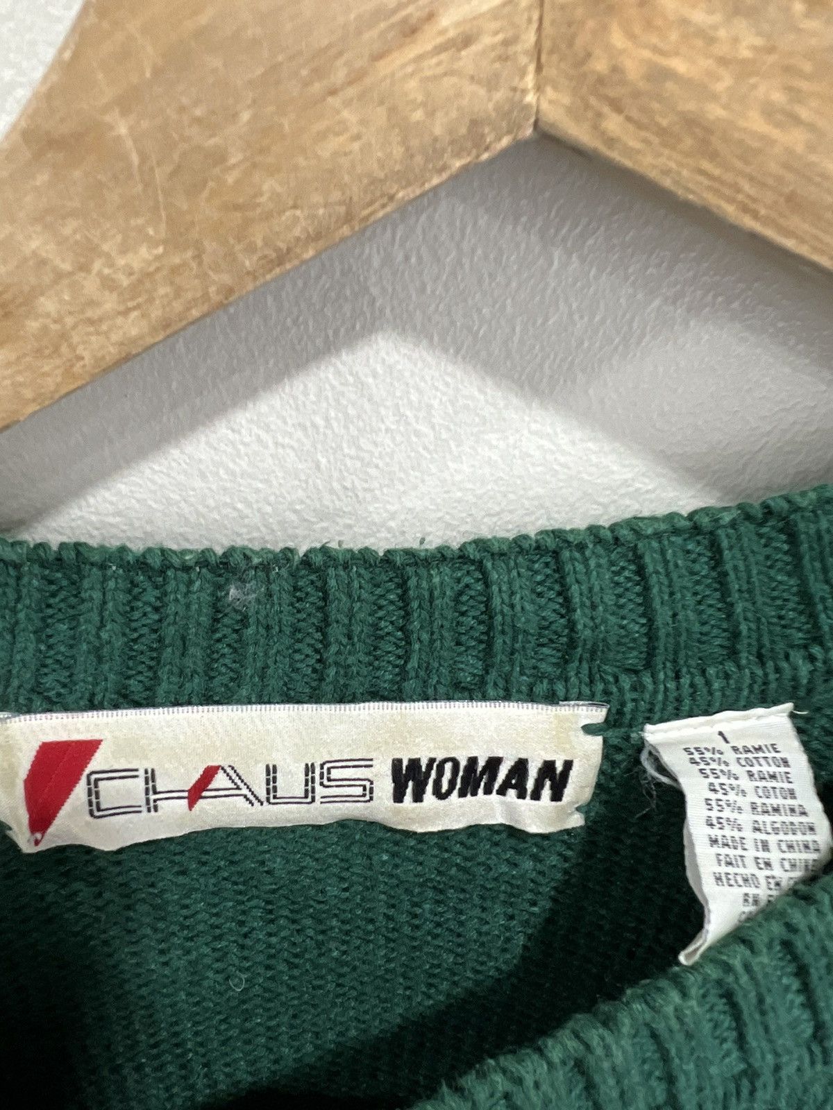 Vintage Vintage Womens Forest Green Fruits Knit print grape peach Size XL / US 12-14 / IT 48-50 - 3 Thumbnail
