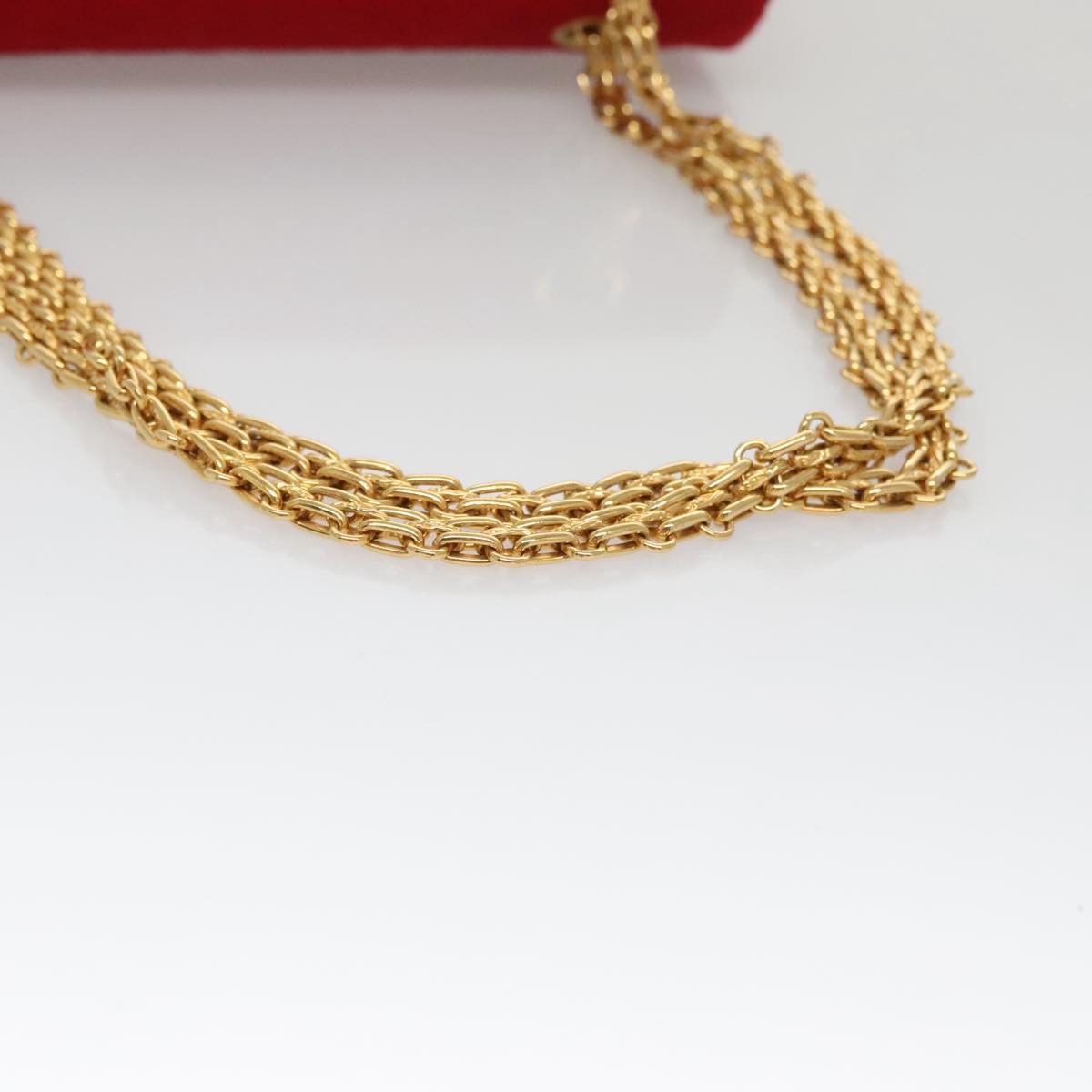 Chanel CHANEL Matelasse Chain Shoulder Bag Cotton Red Gold CC Size ONE SIZE - 9 Thumbnail
